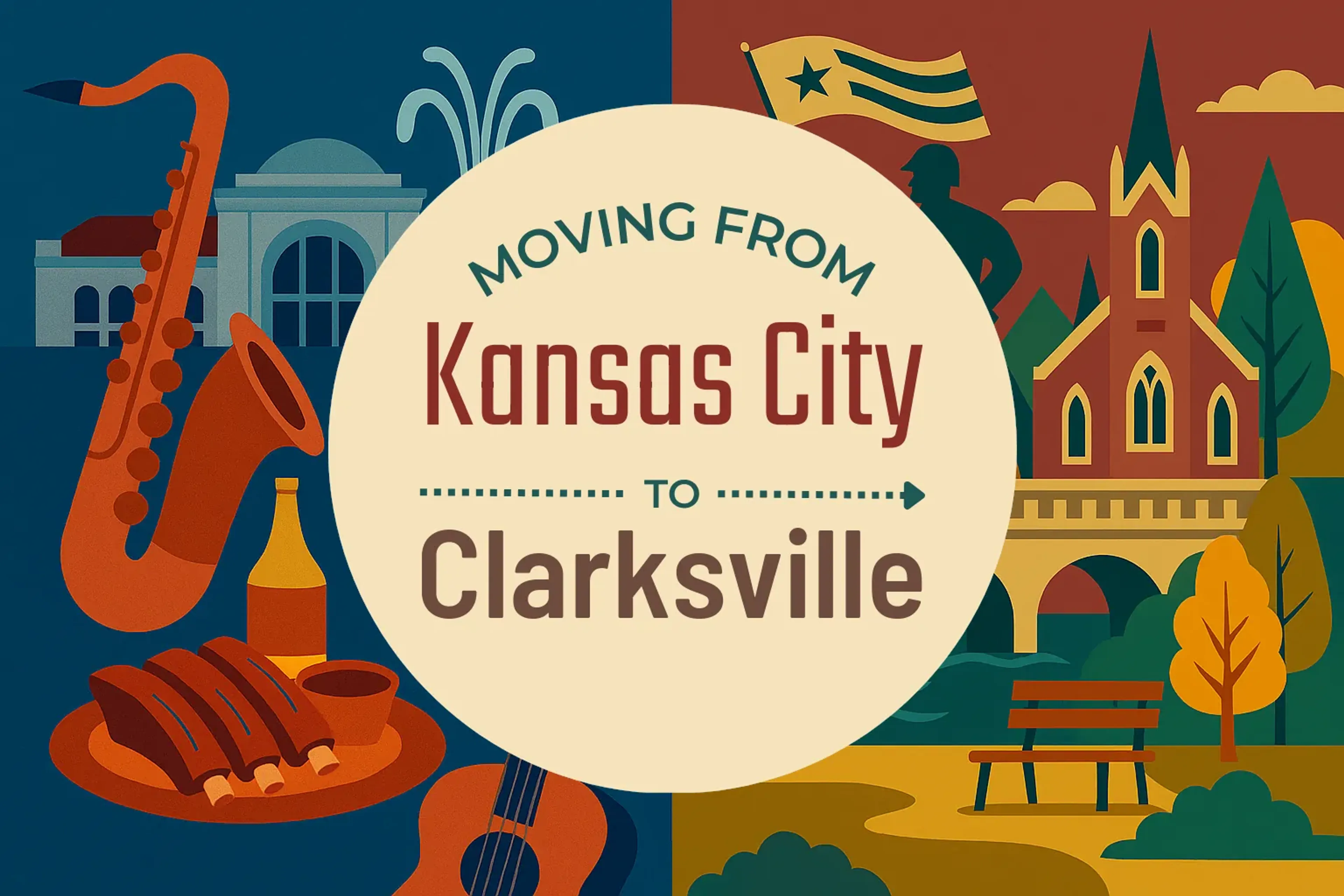 Side-by-side comparison of Kansas City to Clarksville moving companies
