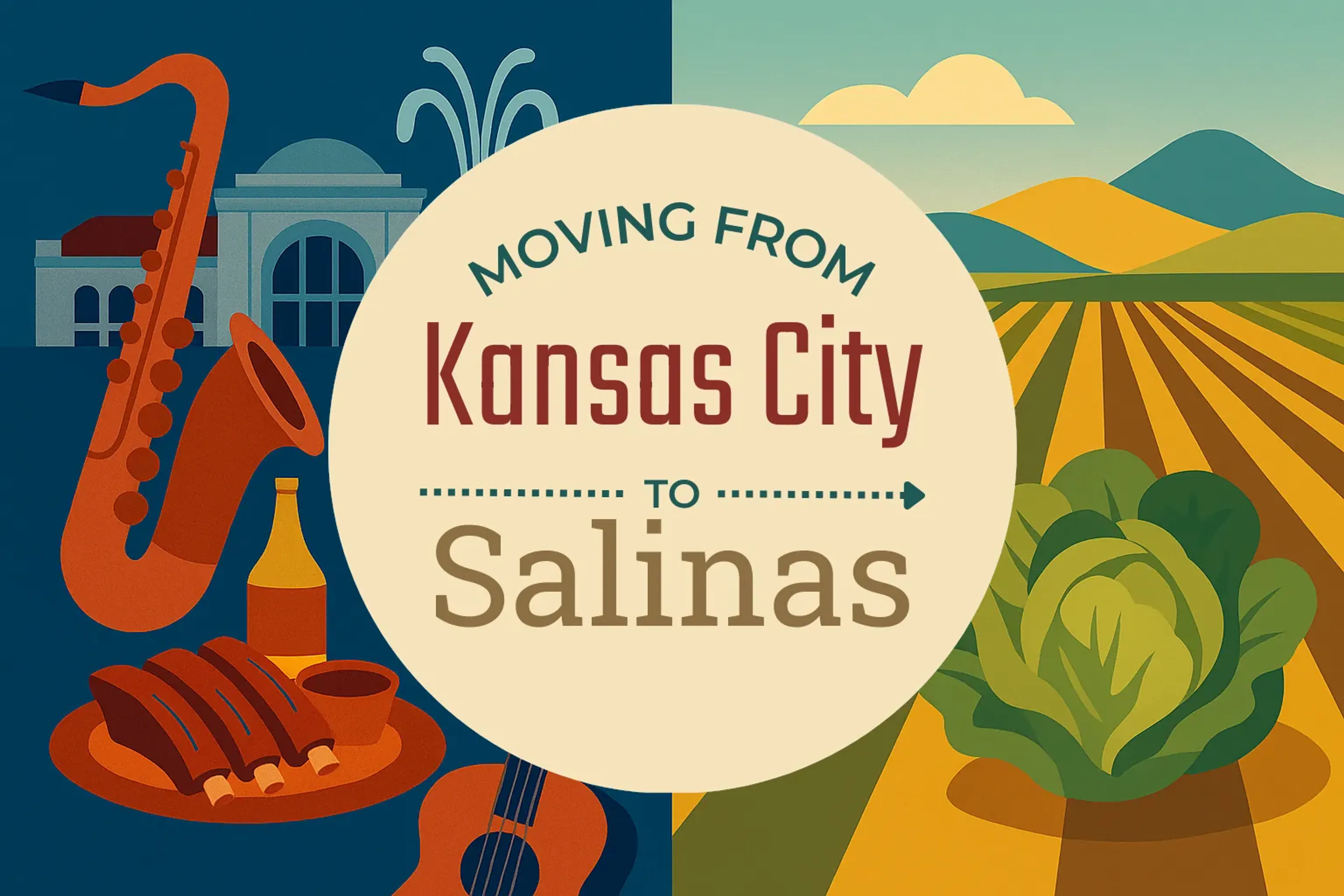 Side-by-side comparison of Kansas City to Salinas moving companies