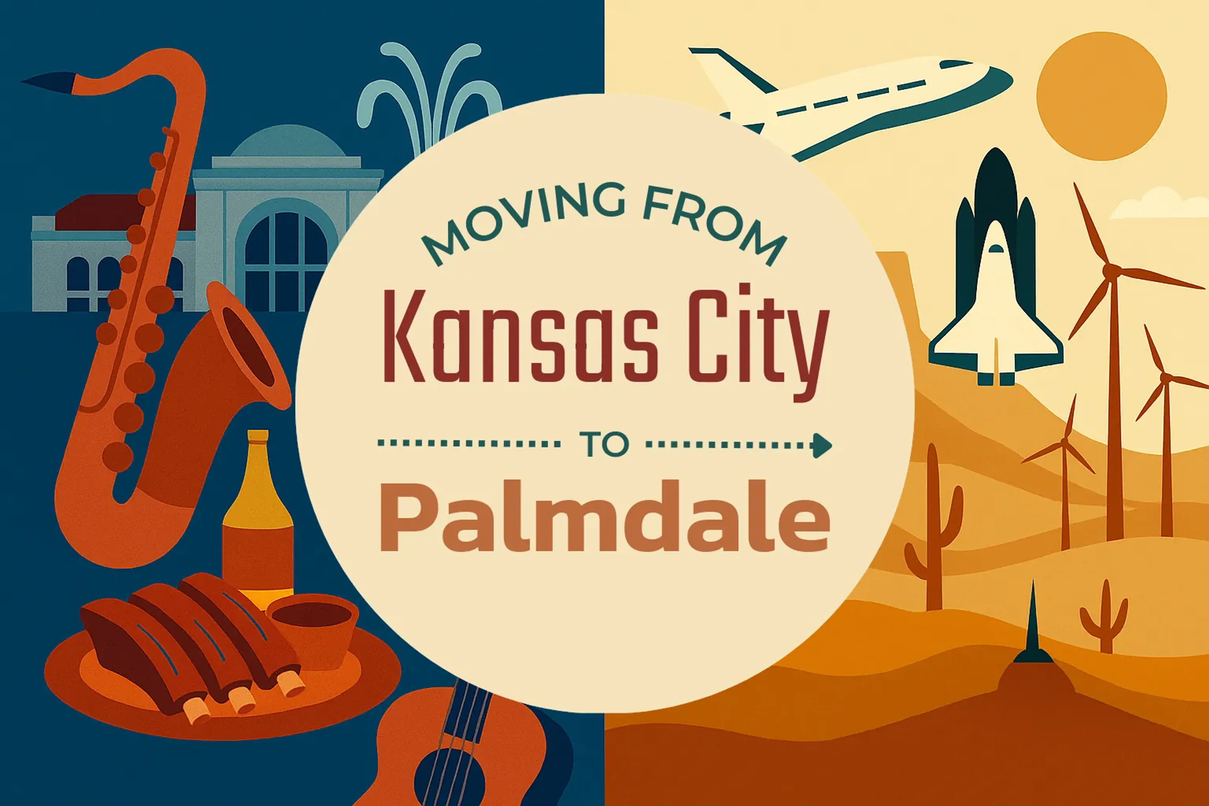 Side-by-side comparison of Kansas City to Palmdale moving companies