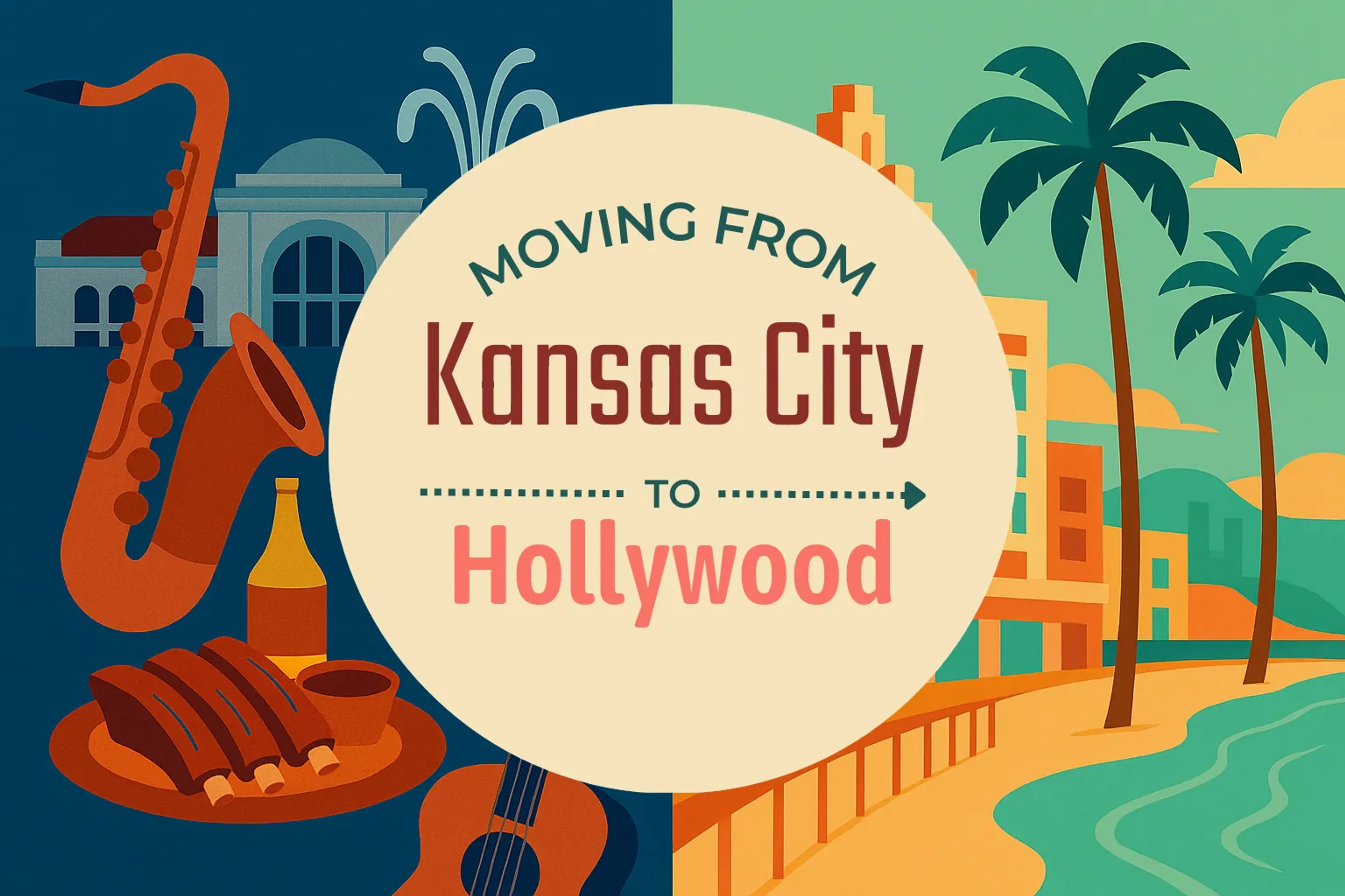 Side-by-side comparison of Kansas City to Hollywood moving companies