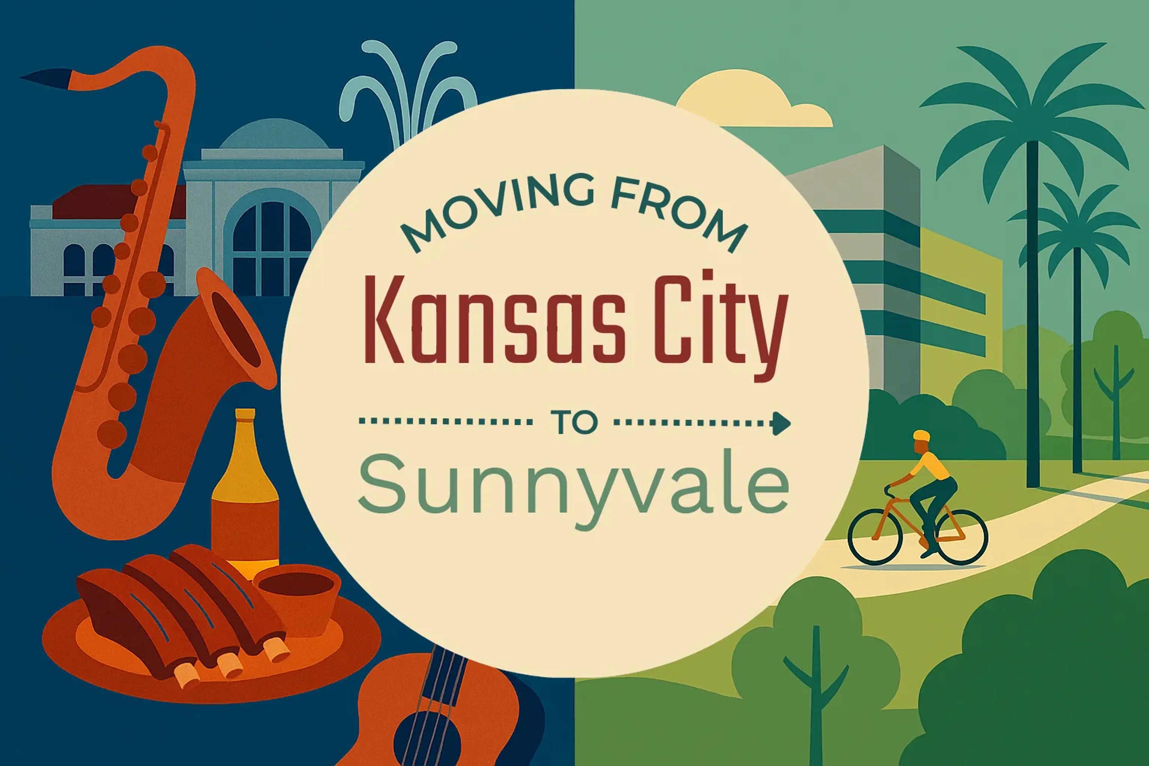 Side-by-side comparison of Kansas City to Sunnyvale moving companies