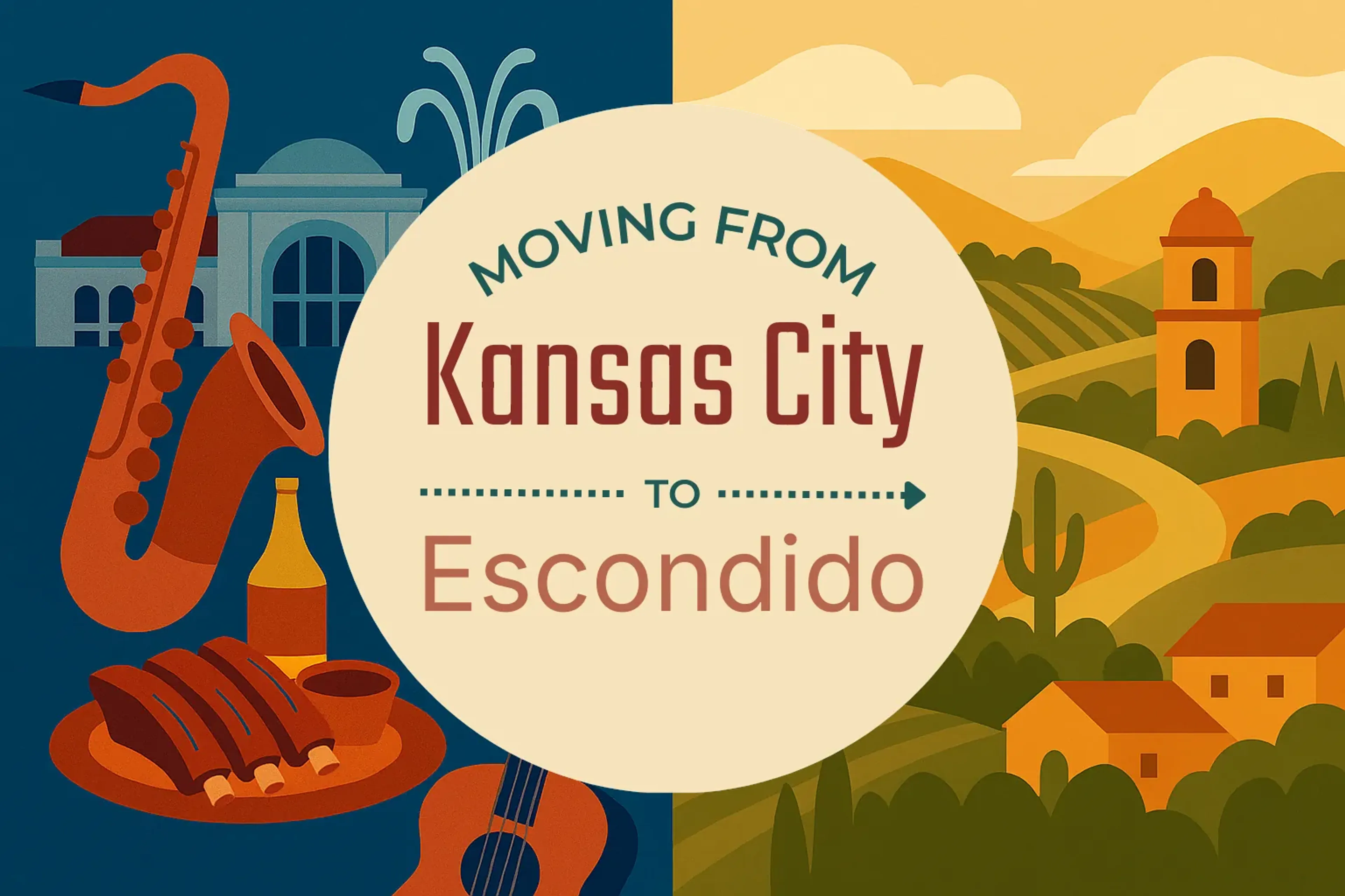 Side-by-side comparison of Kansas City to Escondido moving companies