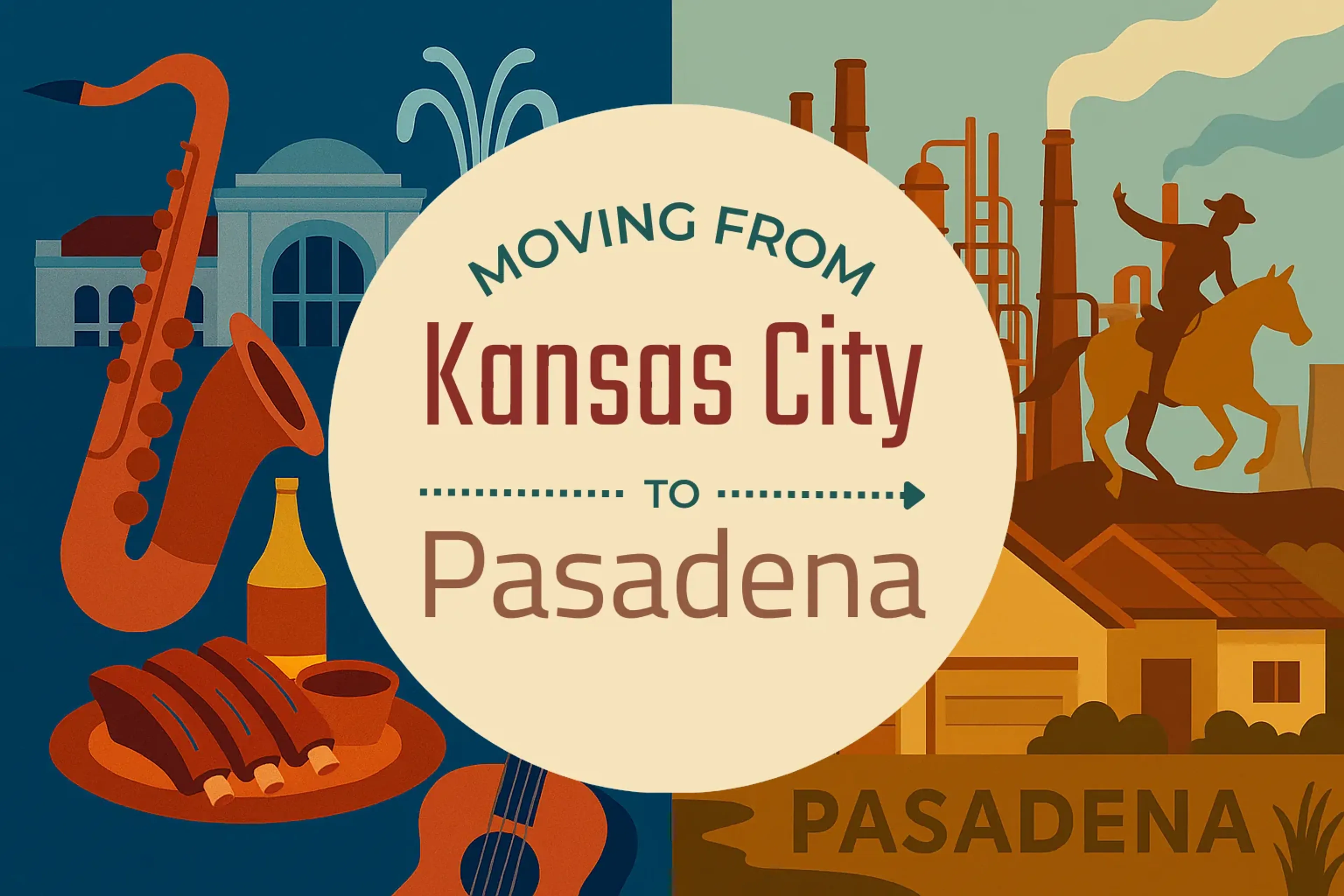 Side-by-side comparison of Kansas City to Pasadena moving companies
