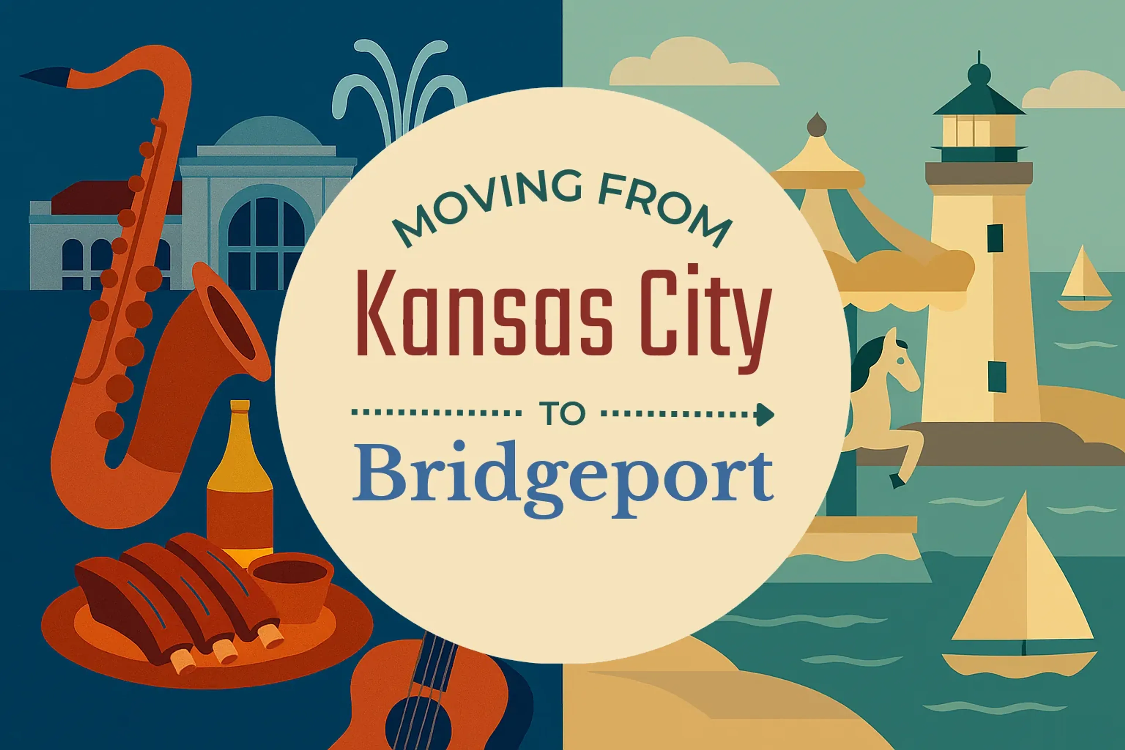 Side-by-side comparison of Kansas City to Bridgeport moving companies