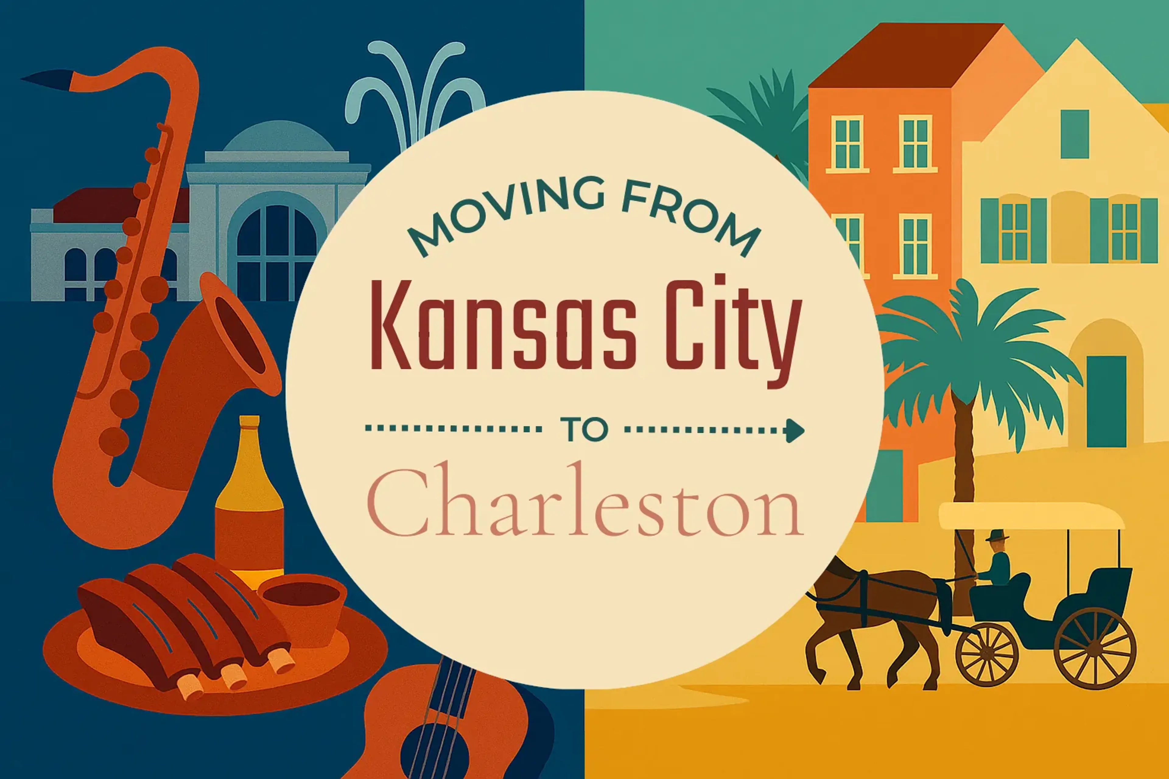 Side-by-side comparison of Kansas City to Charleston moving companies