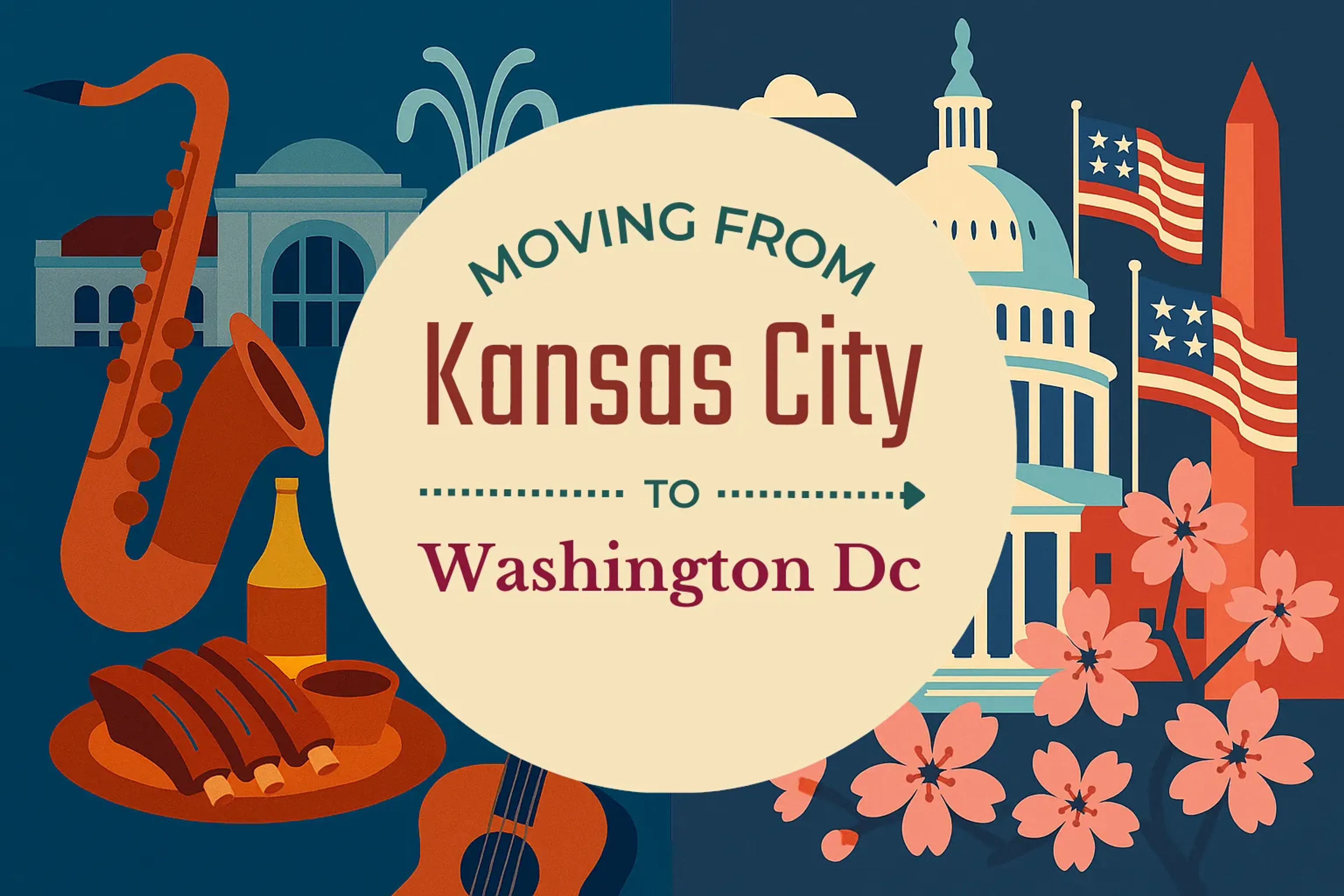 Side-by-side comparison of Kansas City to Washington DC moving companies