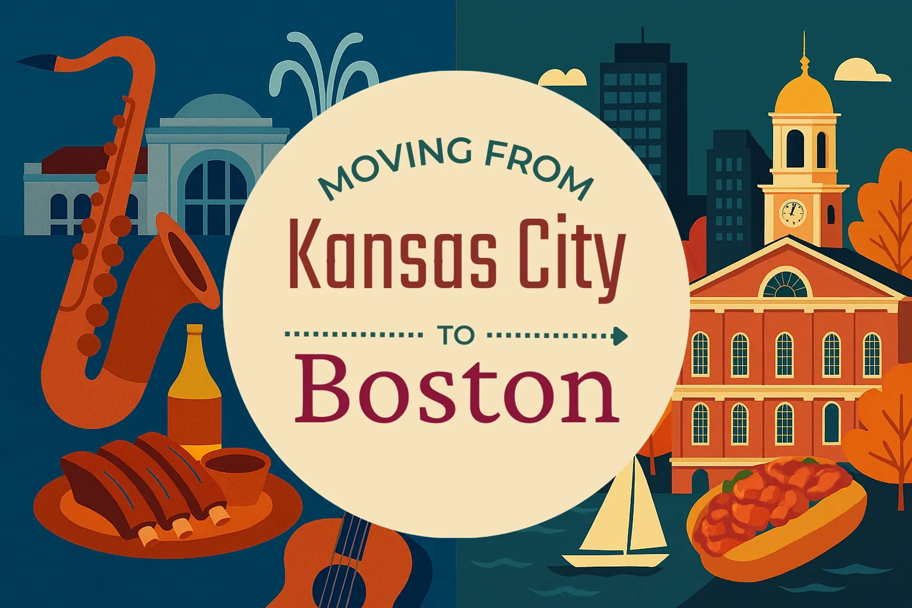 Side-by-side comparison of Kansas City to Boston moving companies