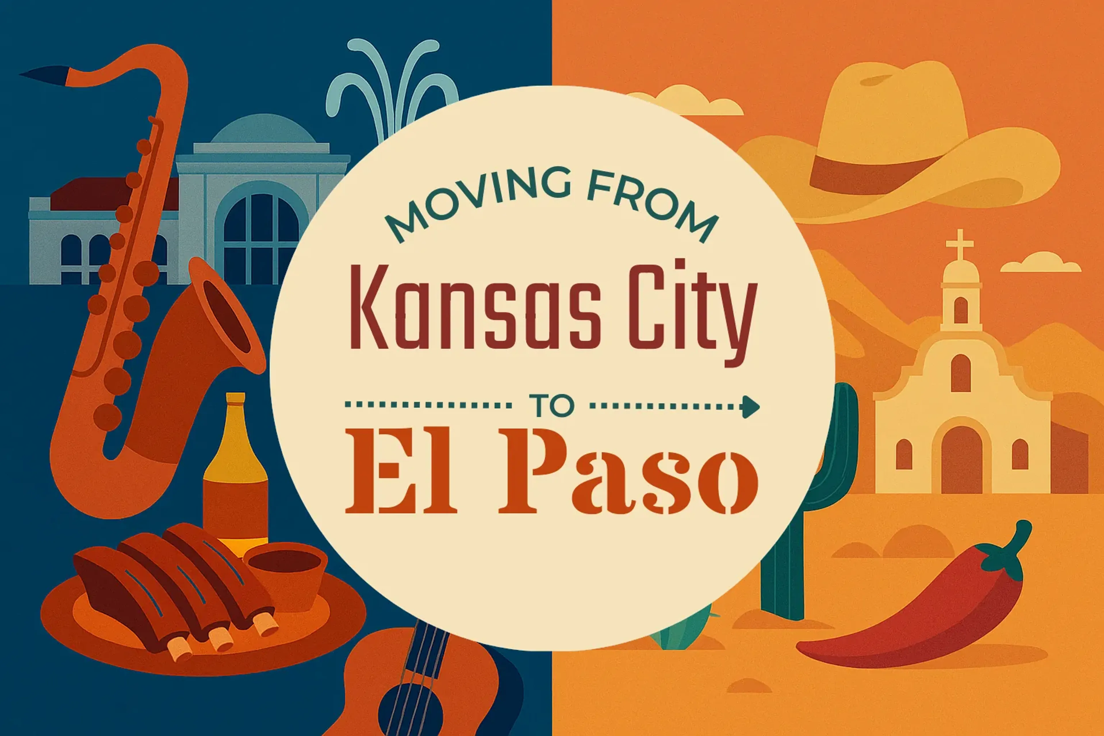 Side-by-side comparison of Kansas City to El Paso moving companies