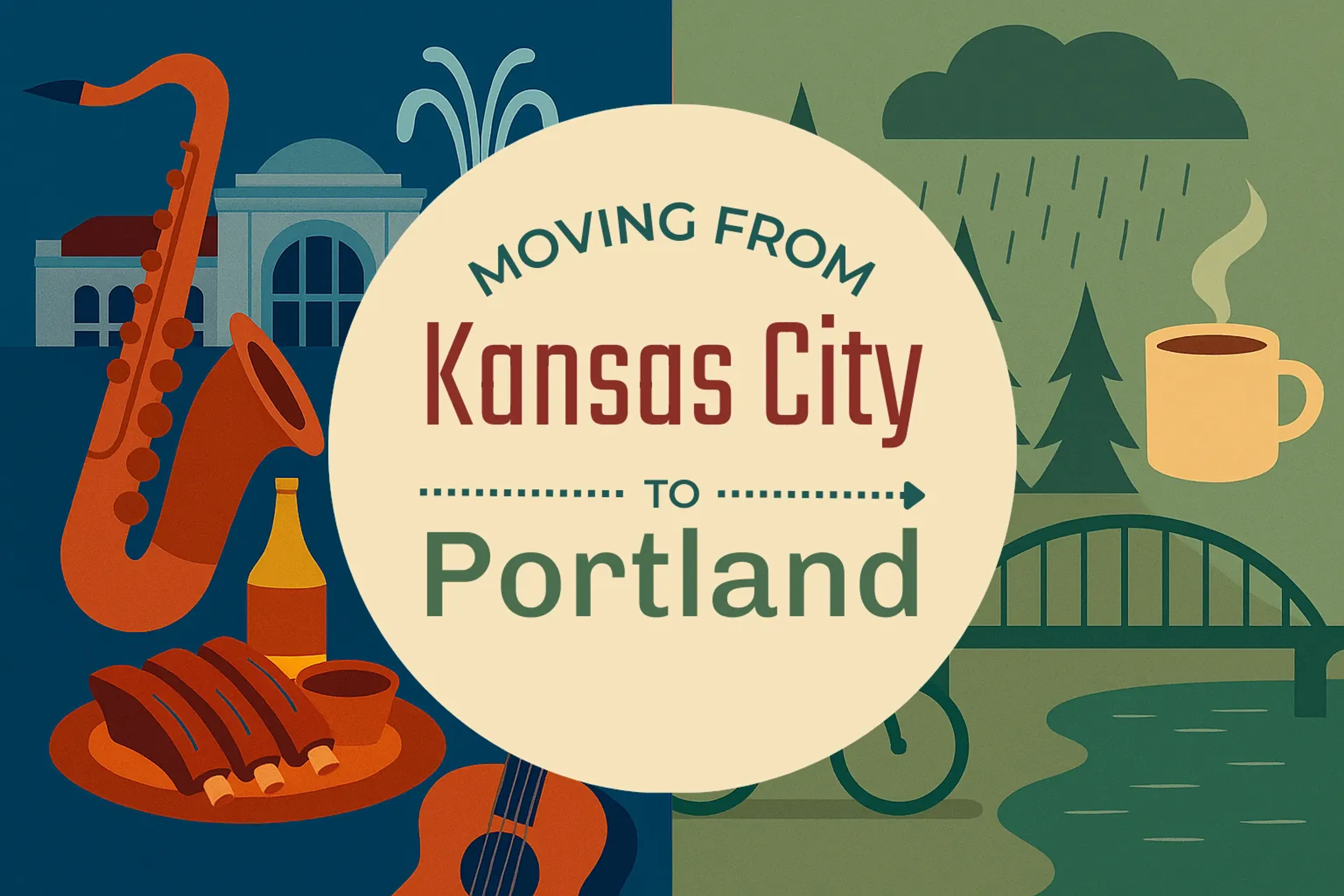 Side-by-side comparison of Kansas City to Portland moving companies
