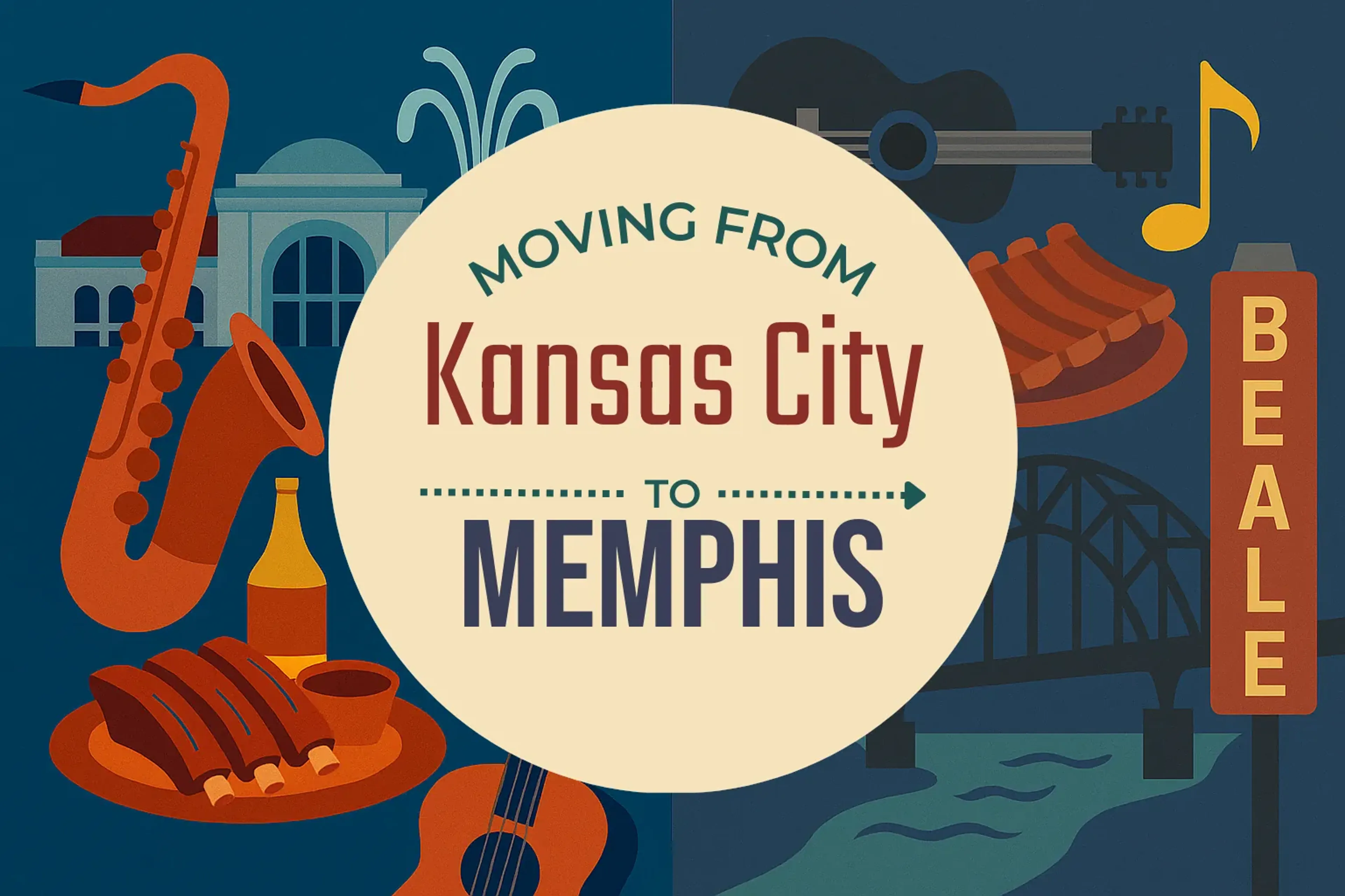 Side-by-side comparison of Kansas City to Memphis moving companies