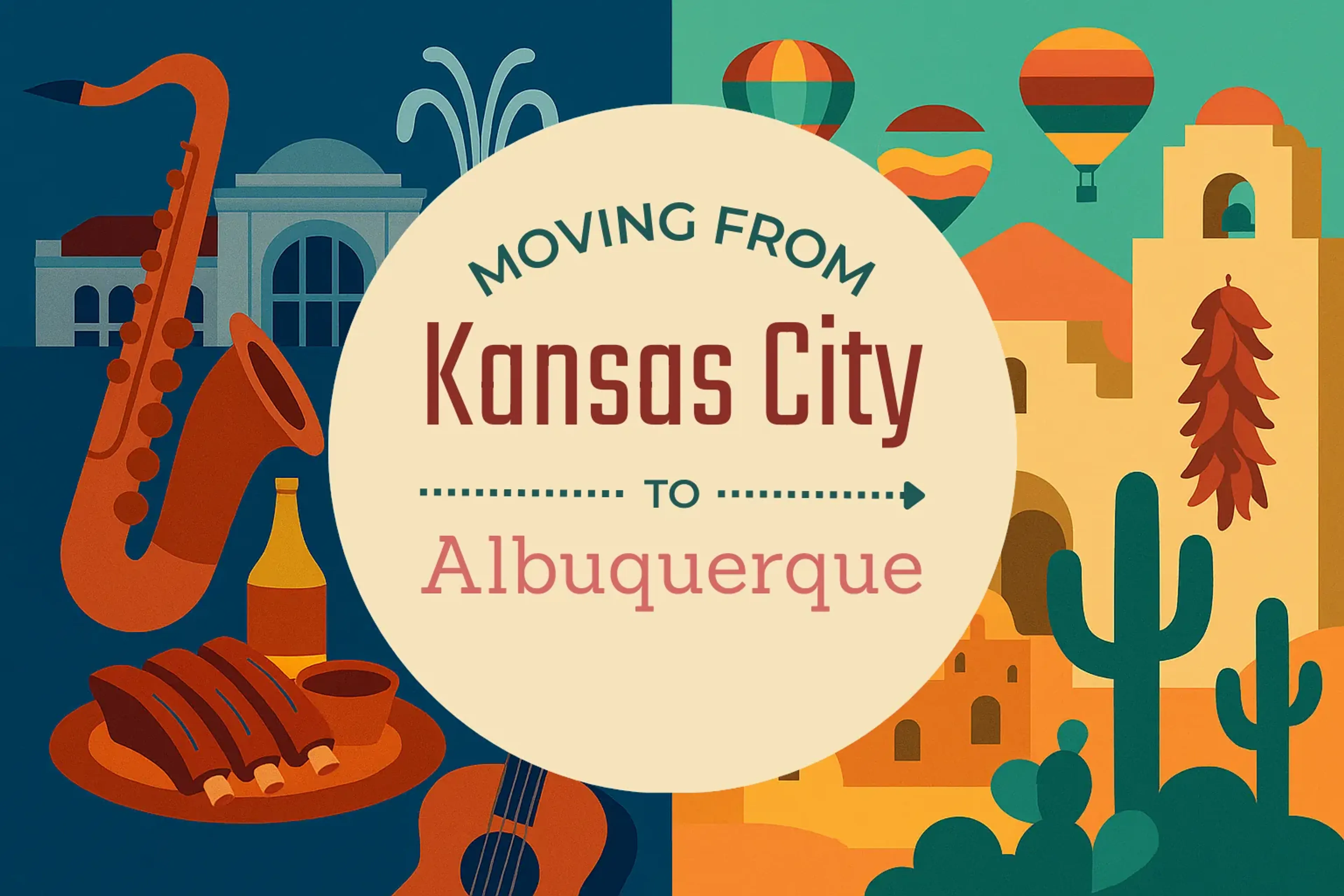 Side-by-side comparison of Kansas City to Albuquerque moving companies