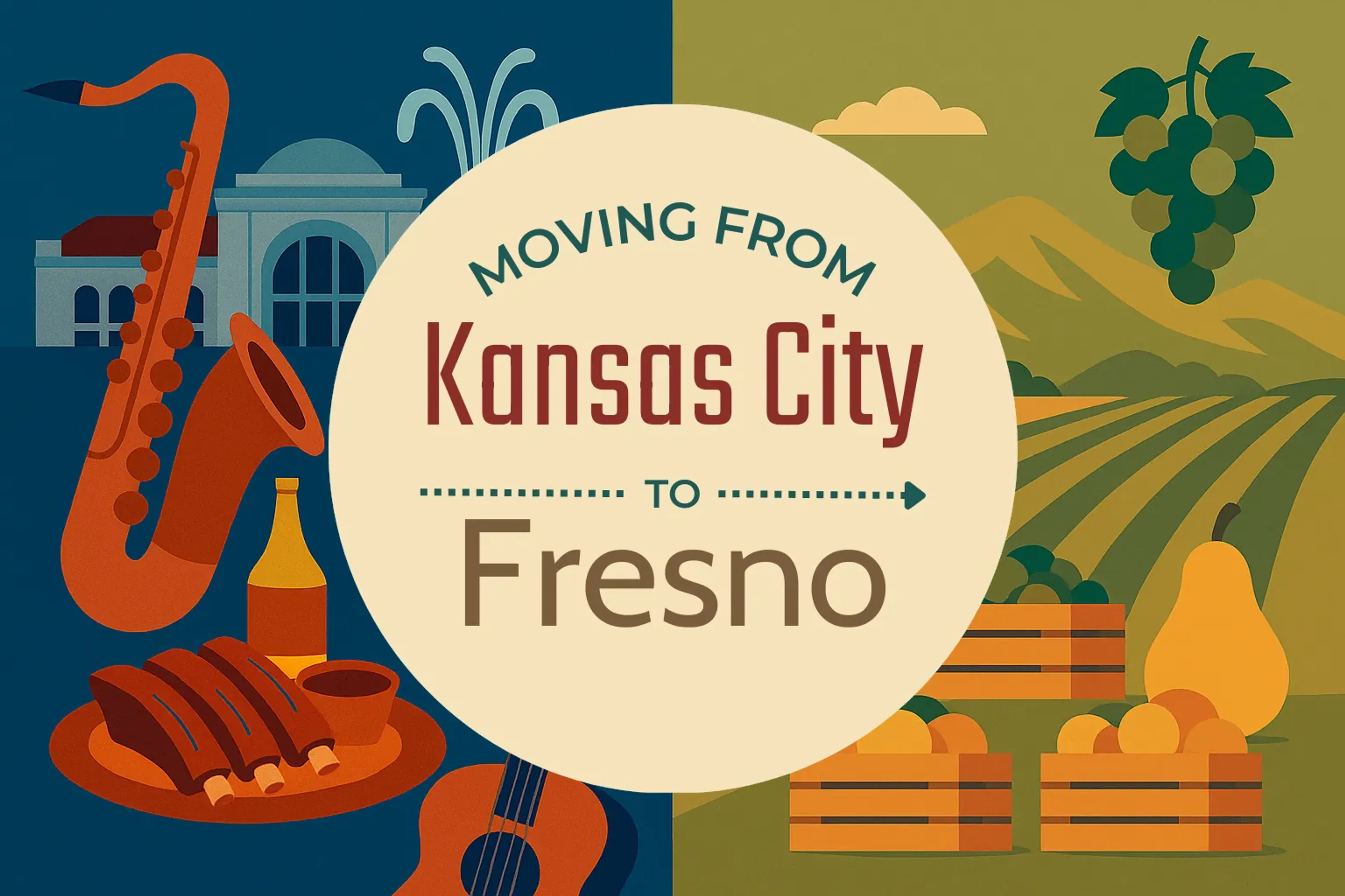 Side-by-side comparison of Kansas City to Fresno moving companies