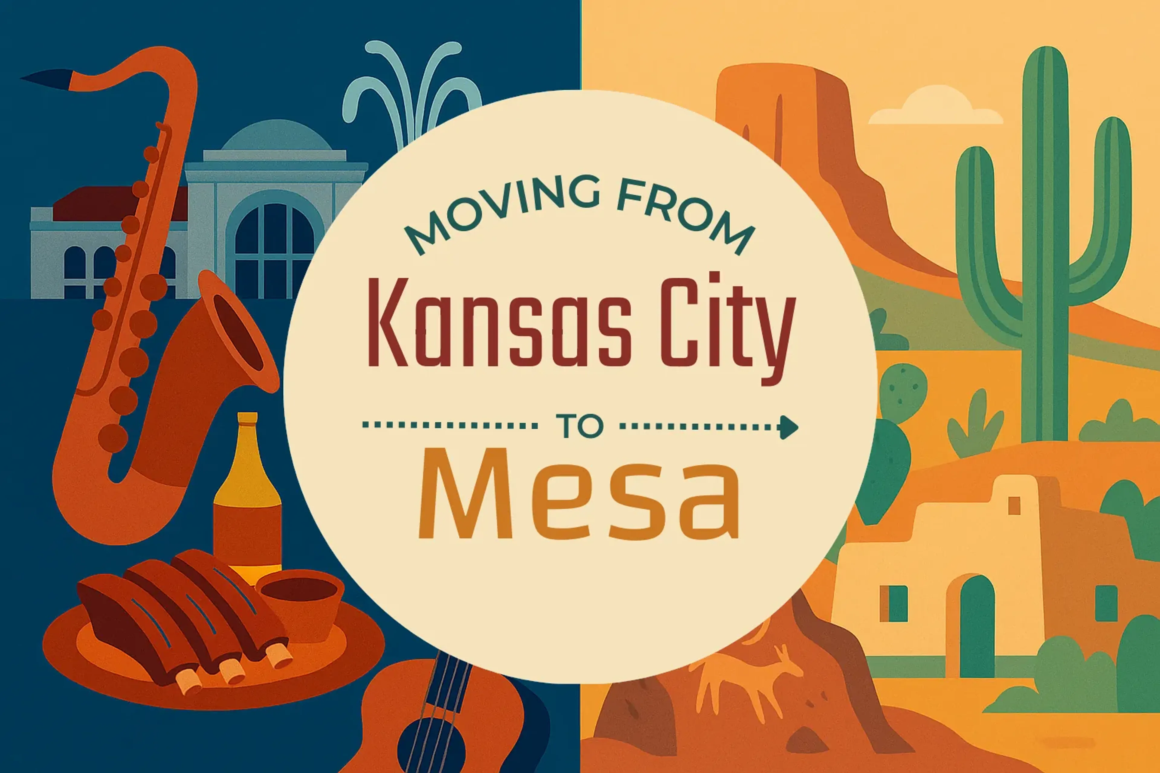 Side-by-side comparison of Kansas City to Mesa moving companies