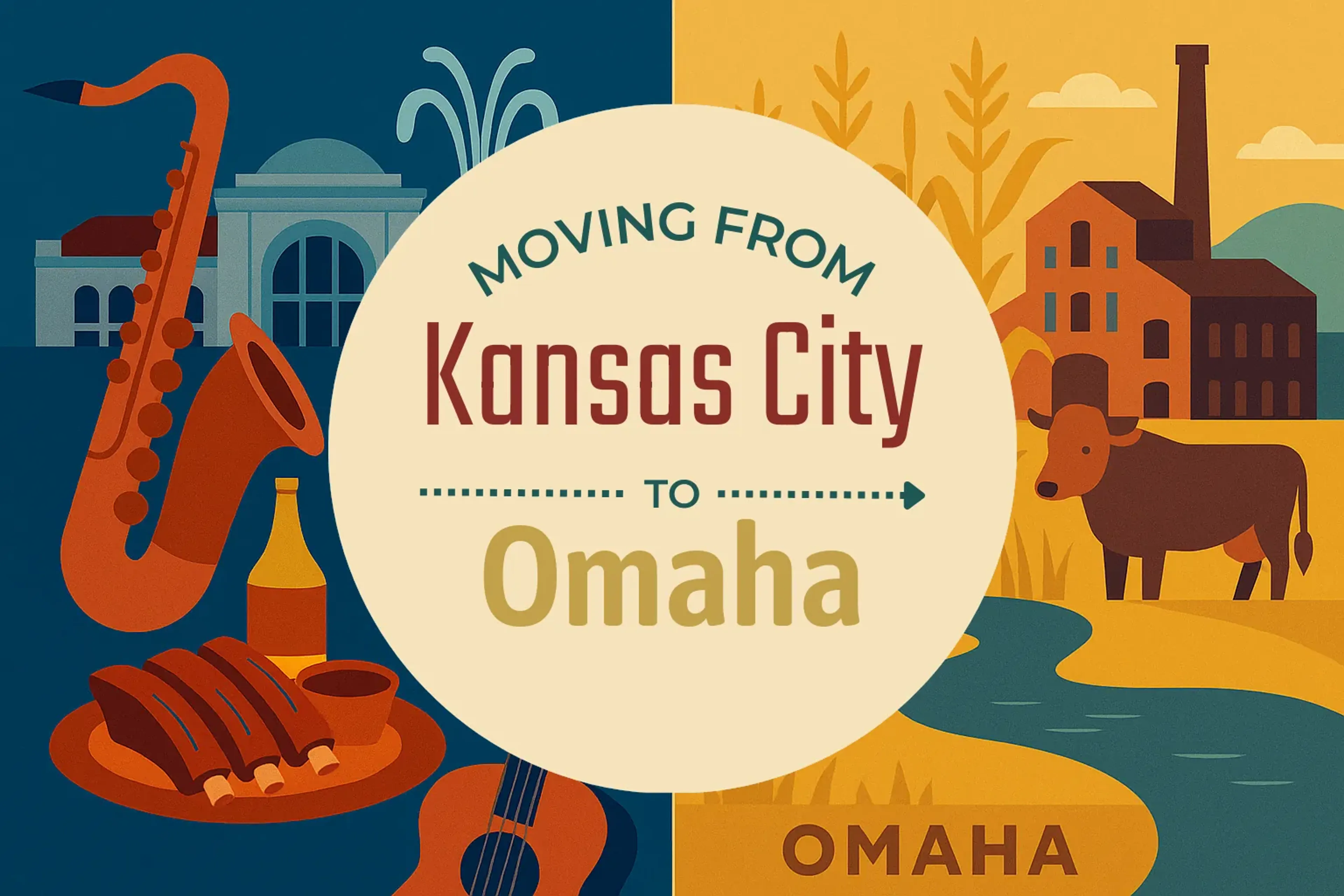 Side-by-side comparison of Kansas City to Omaha moving companies