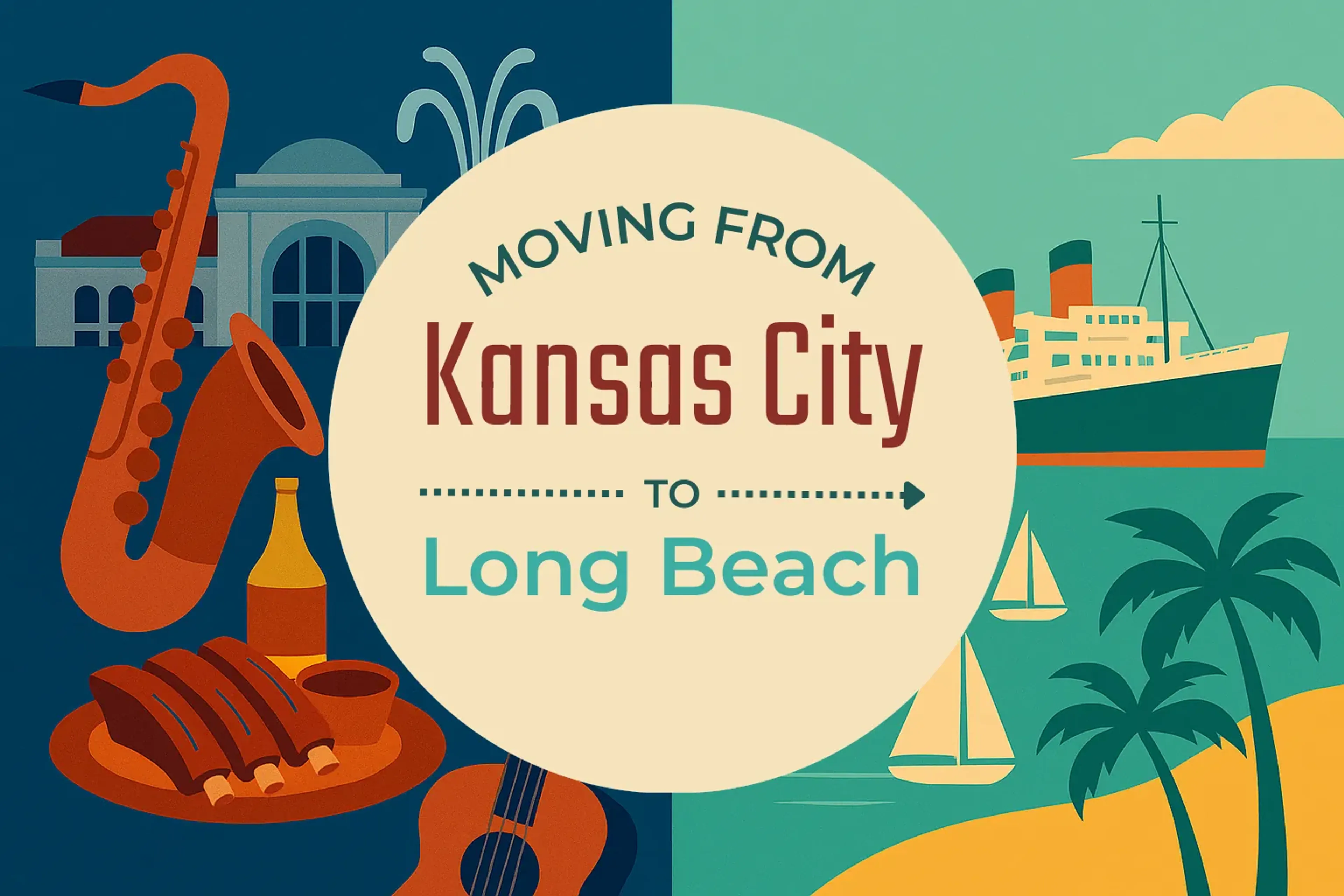 Side-by-side comparison of Kansas City to Long Beach moving companies