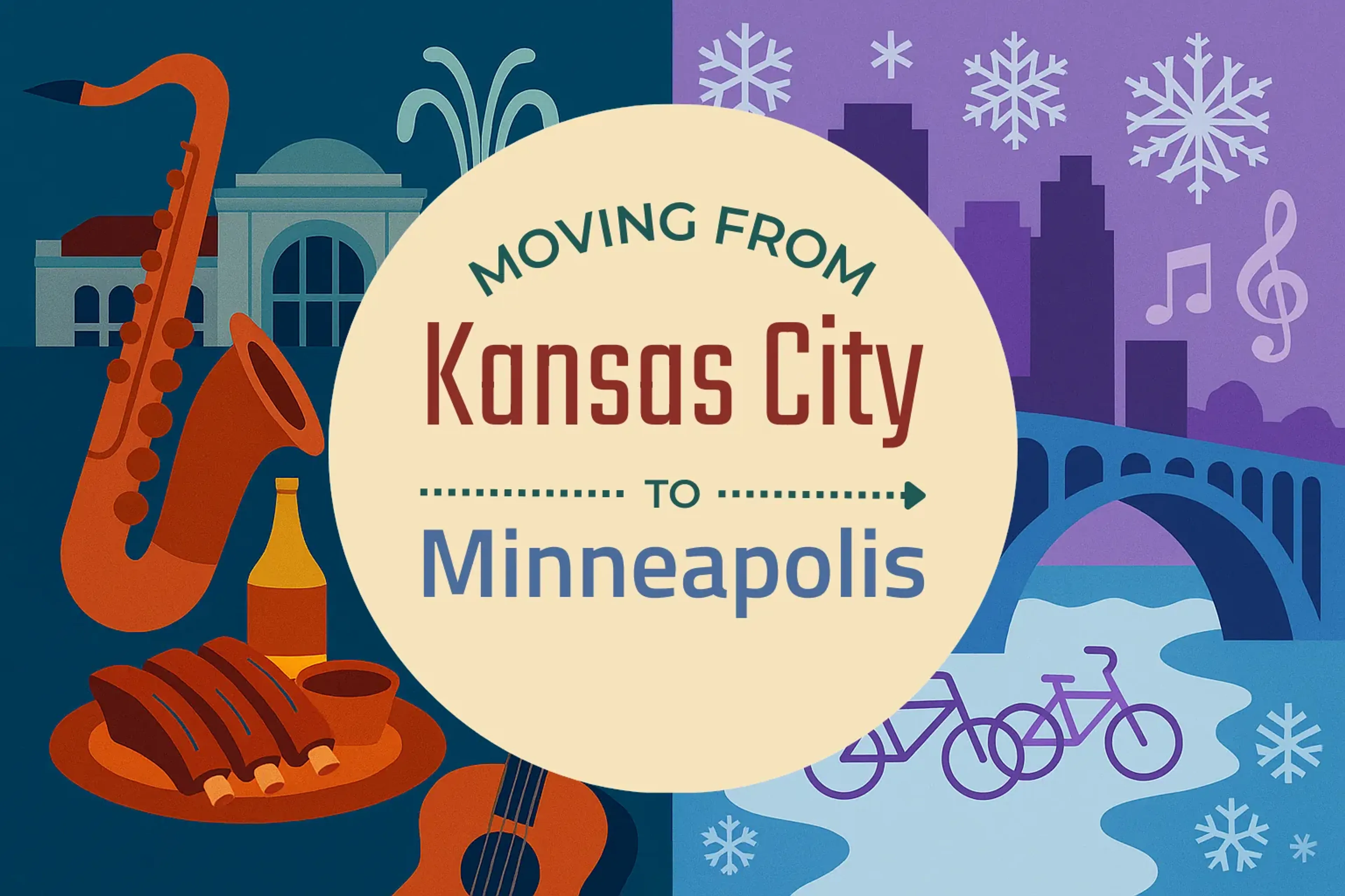 Side-by-side comparison of Kansas City to Minneapolis moving companies