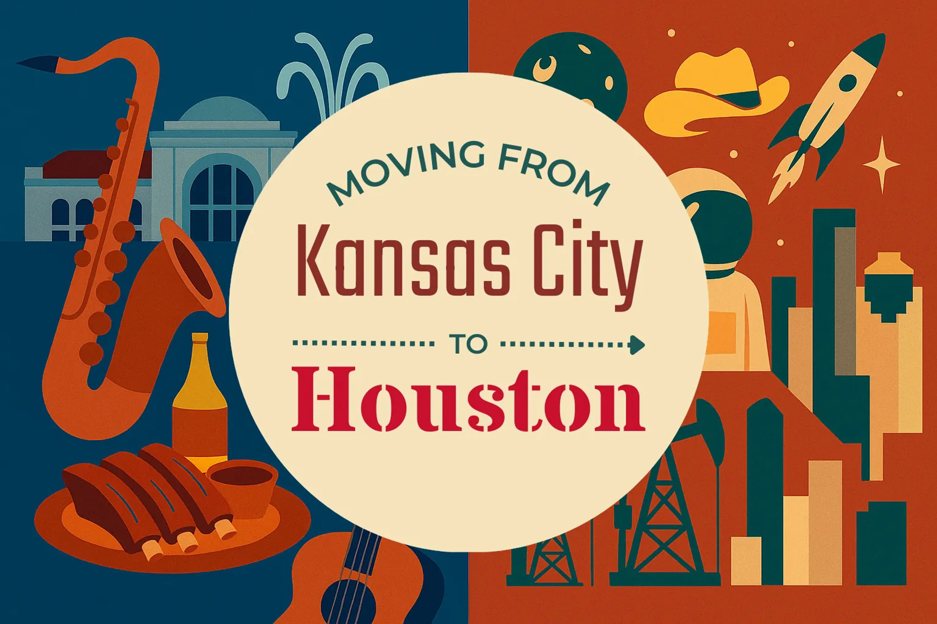 Side-by-side comparison of Kansas City to Houston moving companies