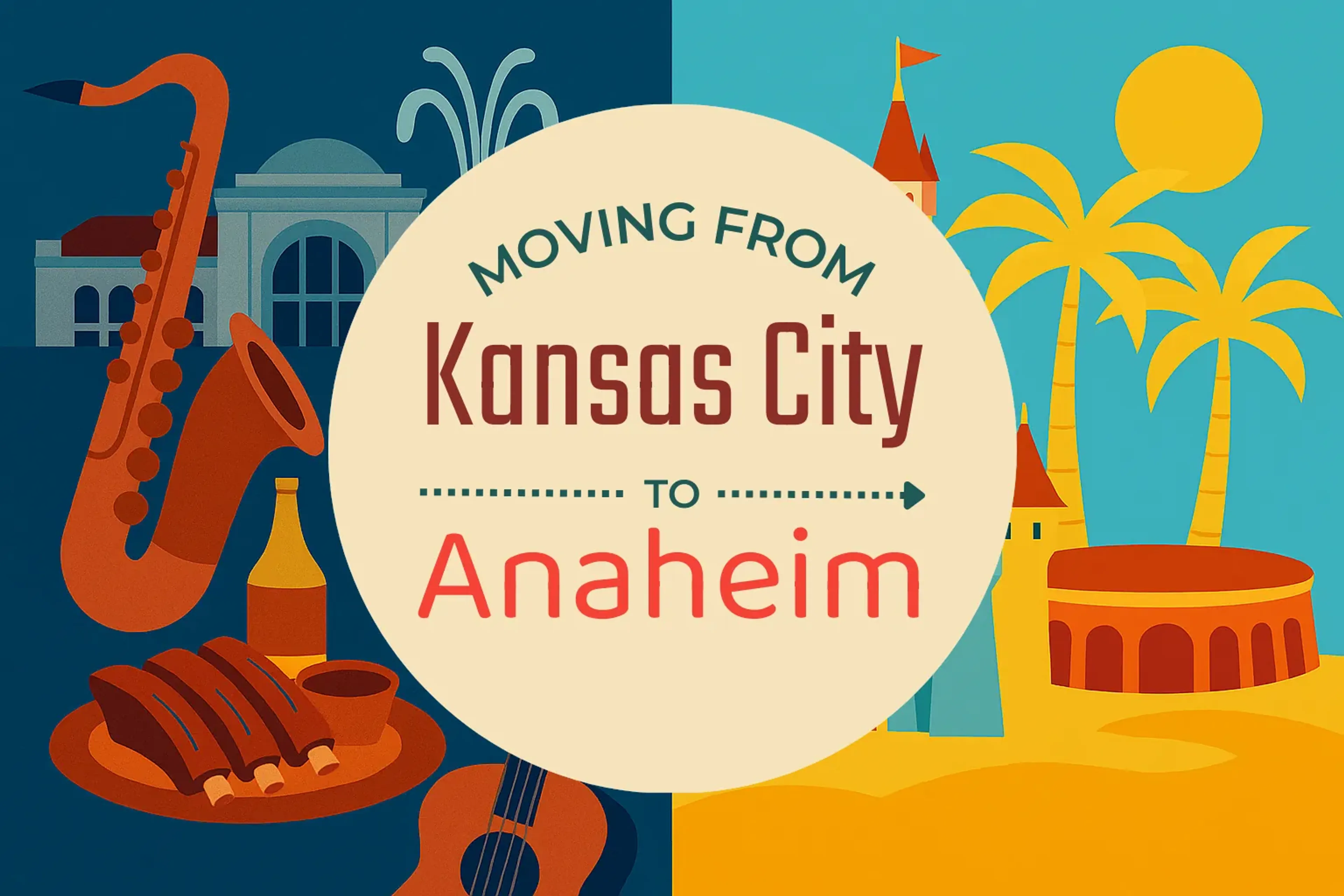 Side-by-side comparison of Kansas City to Anaheim moving companies