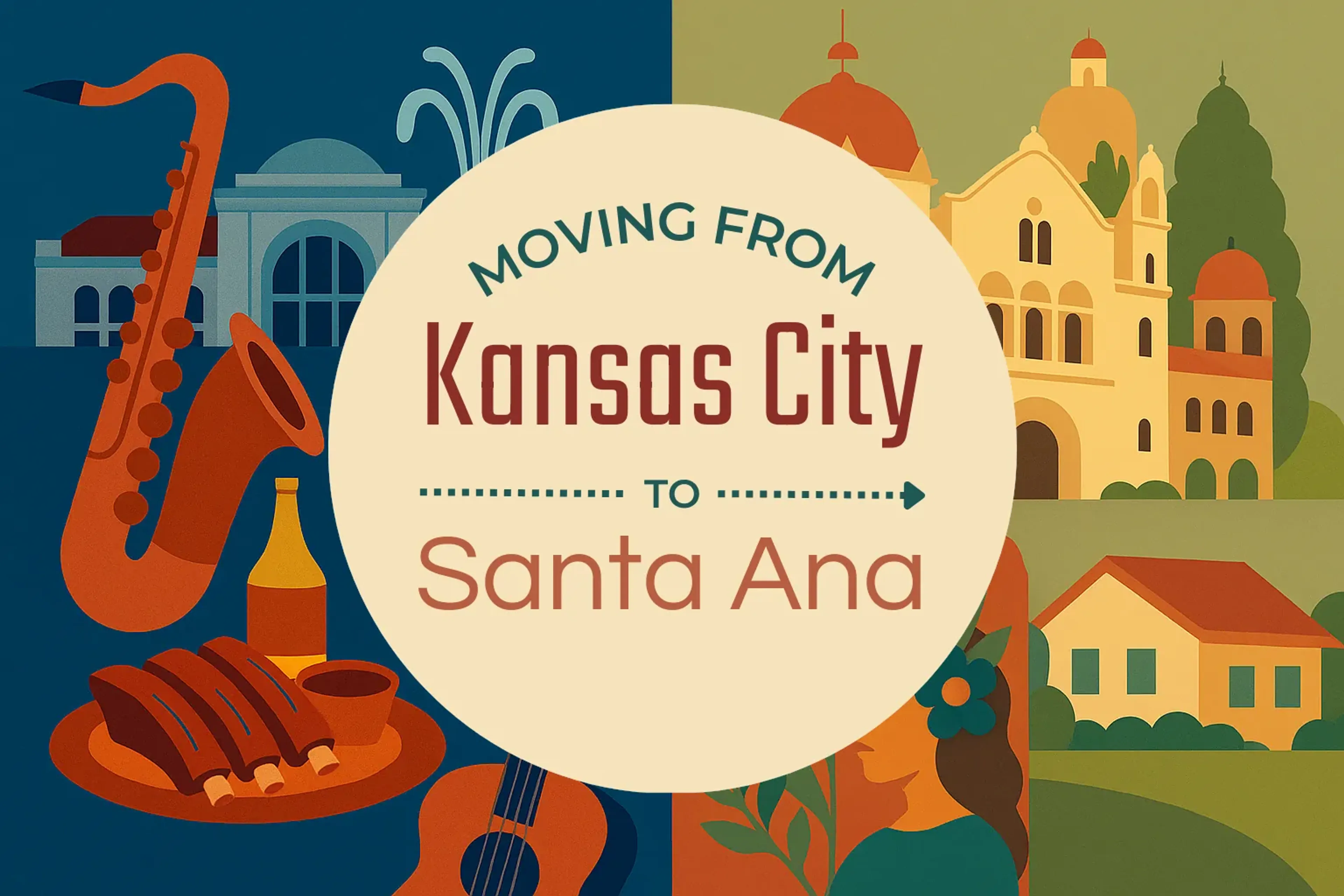 Side-by-side comparison of Kansas City to Santa Ana moving companies
