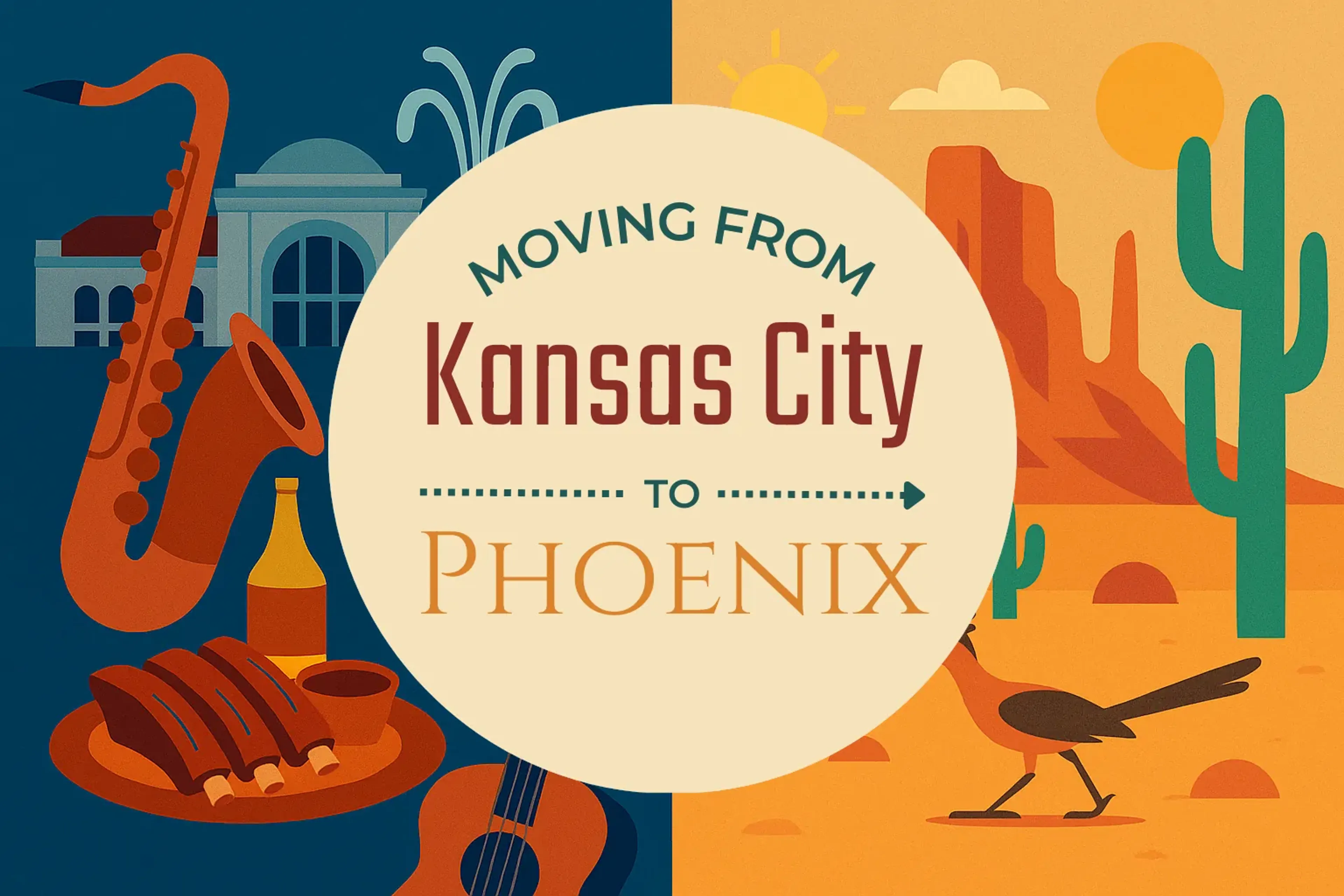 Side-by-side comparison of Kansas City to Phoenix moving companies