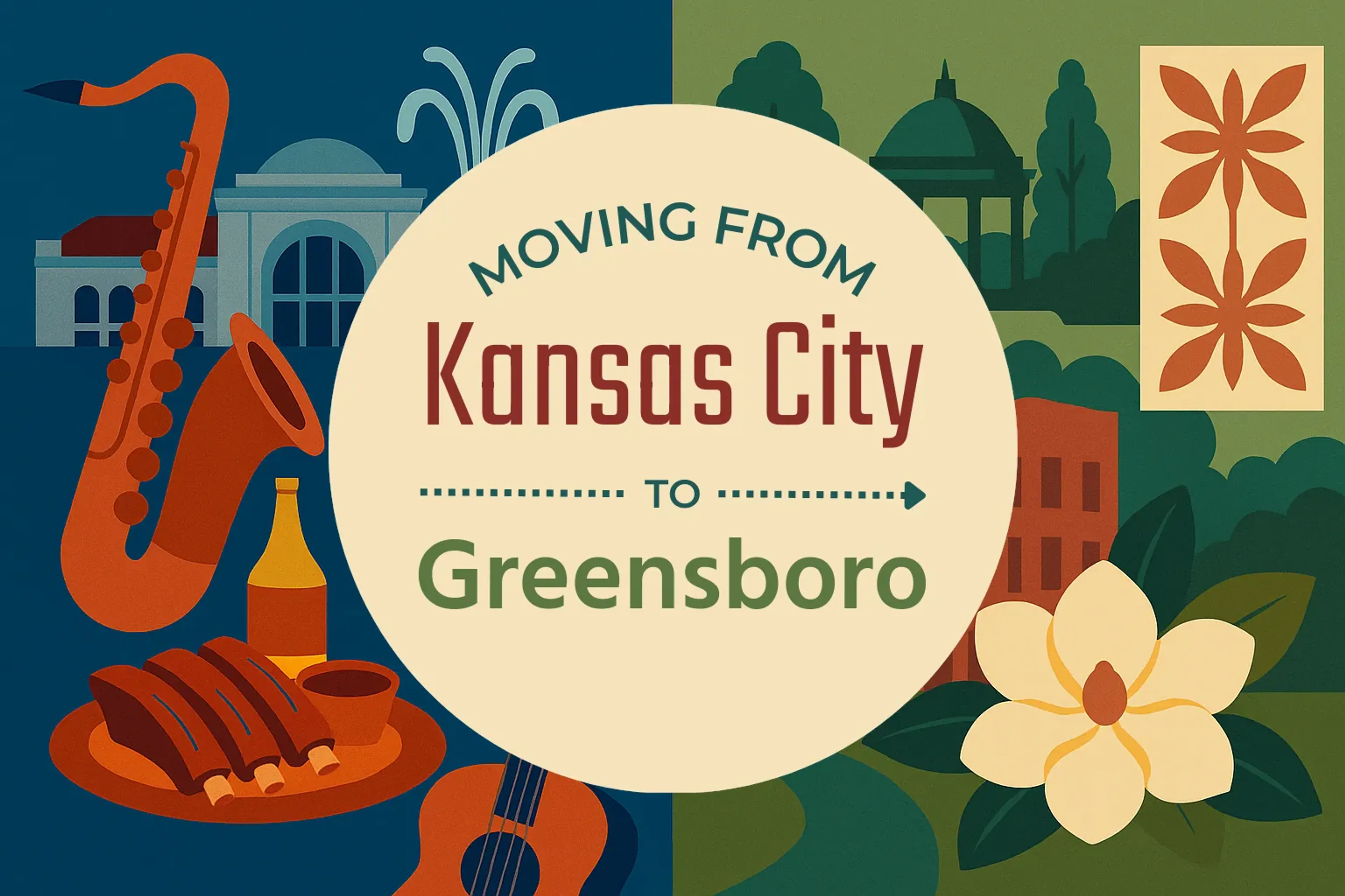 Side-by-side comparison of Kansas City to Greensboro moving companies