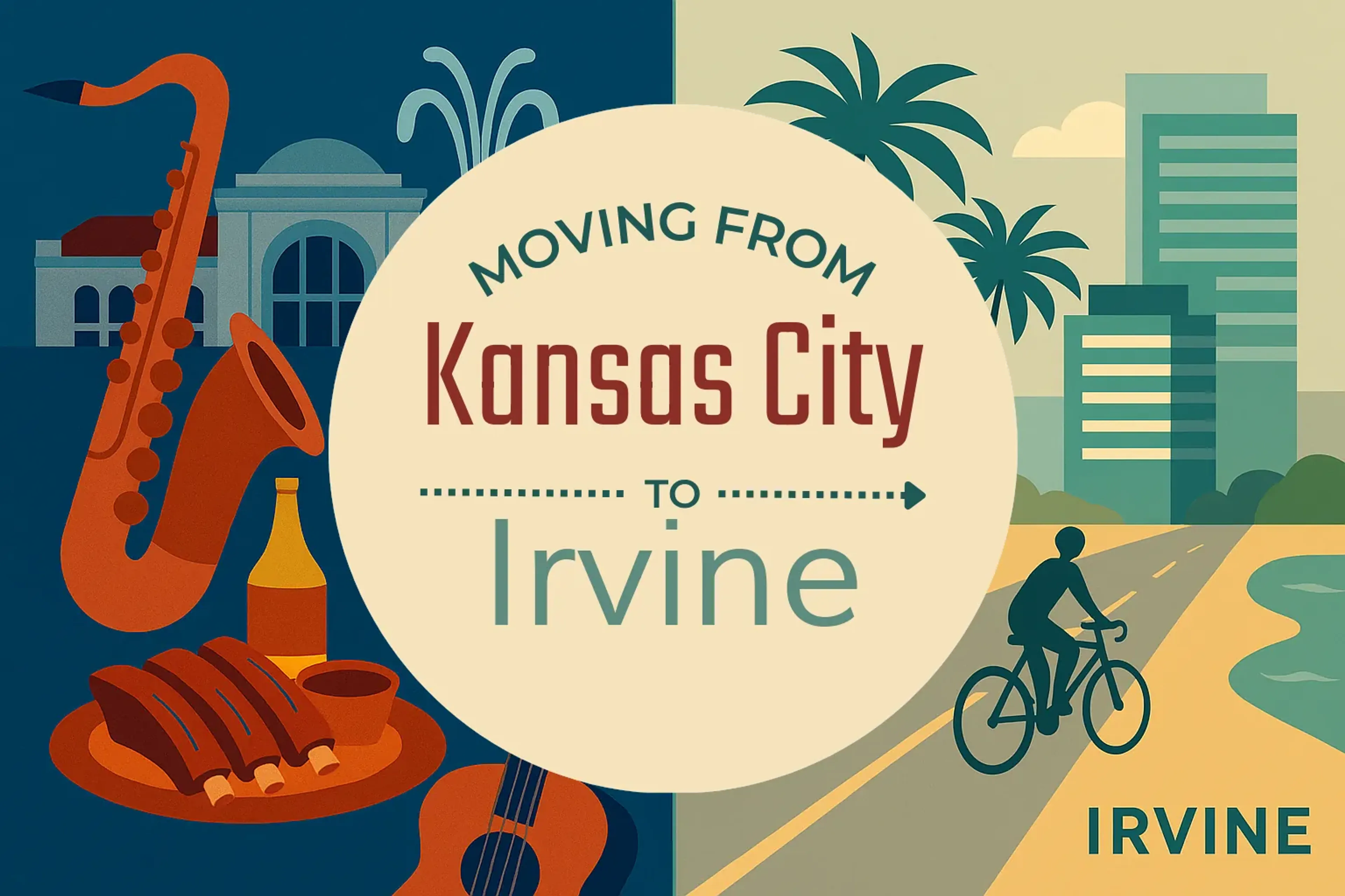 Side-by-side comparison of Kansas City to Irvine moving companies