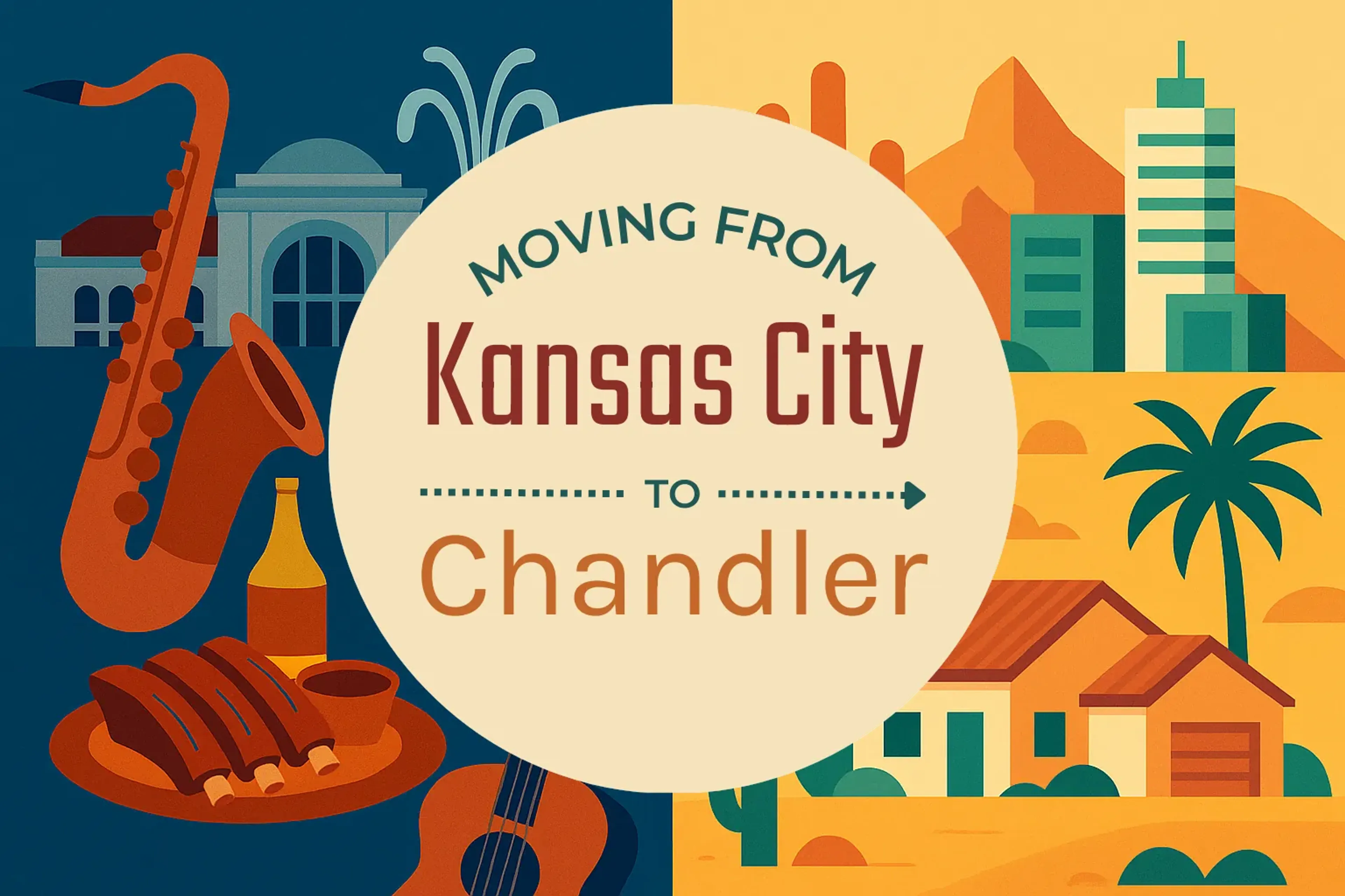 Side-by-side comparison of Kansas City to Chandler moving companies
