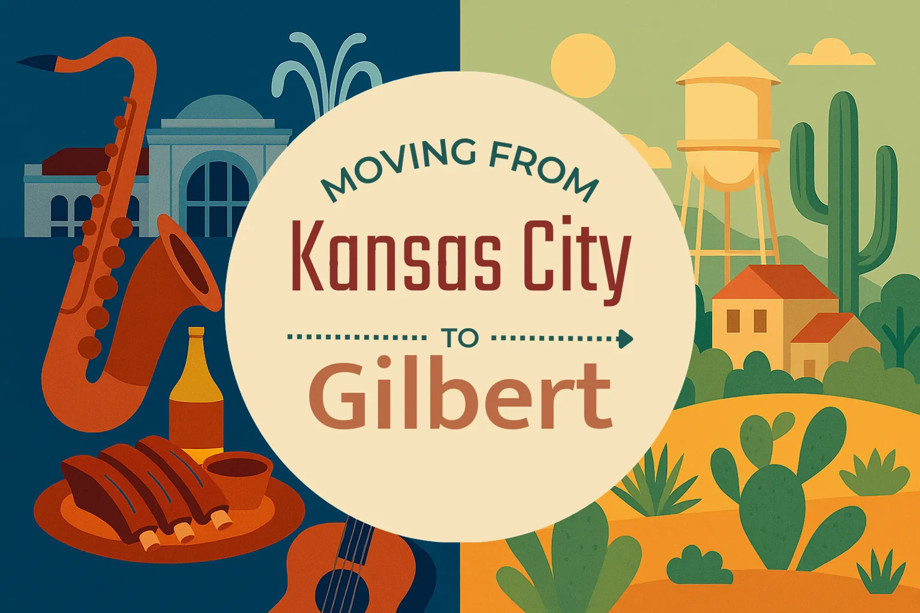 Side-by-side comparison of Kansas City to Gilbert moving companies