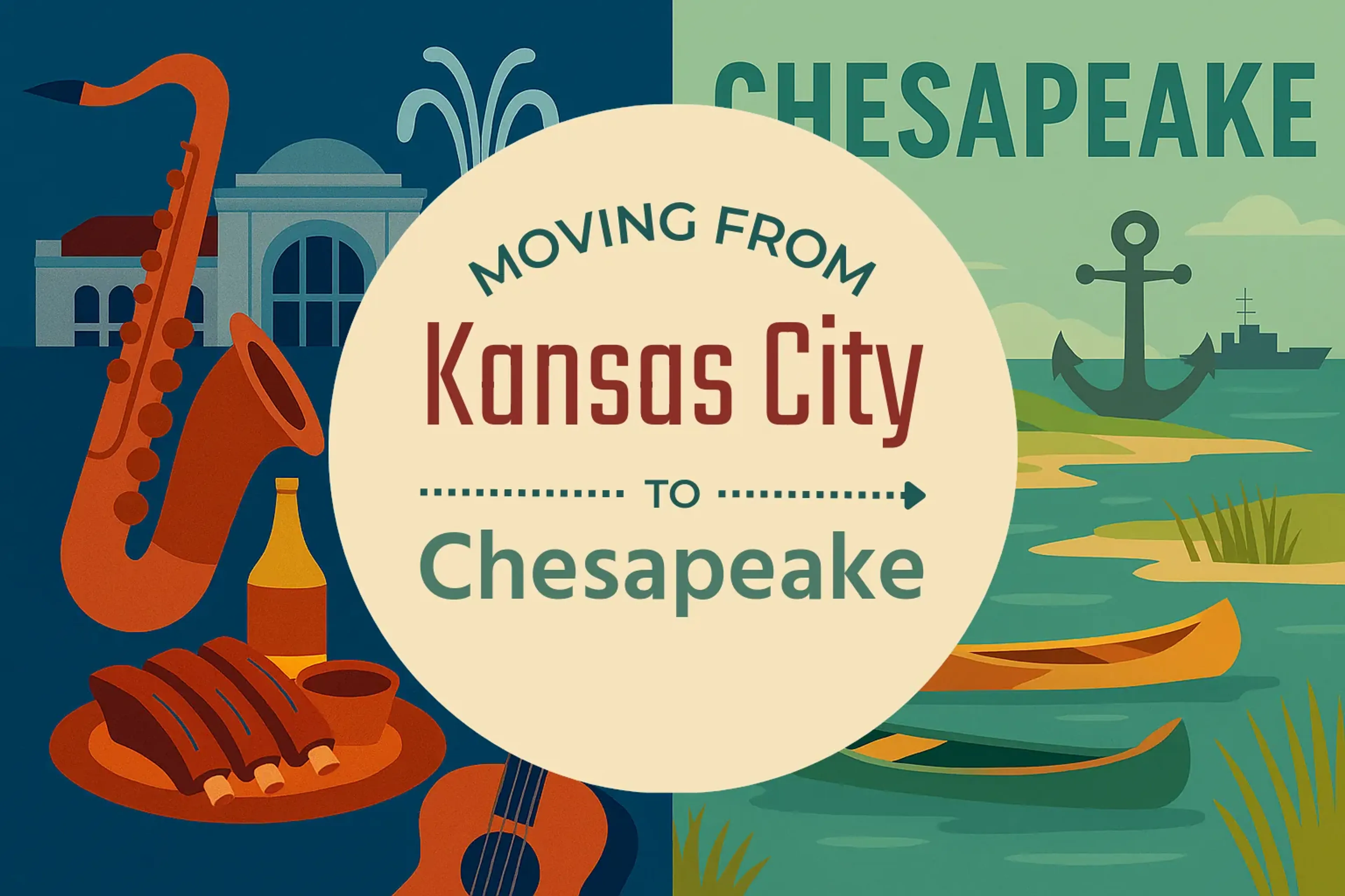 Side-by-side comparison of Kansas City to Chesapeake moving companies