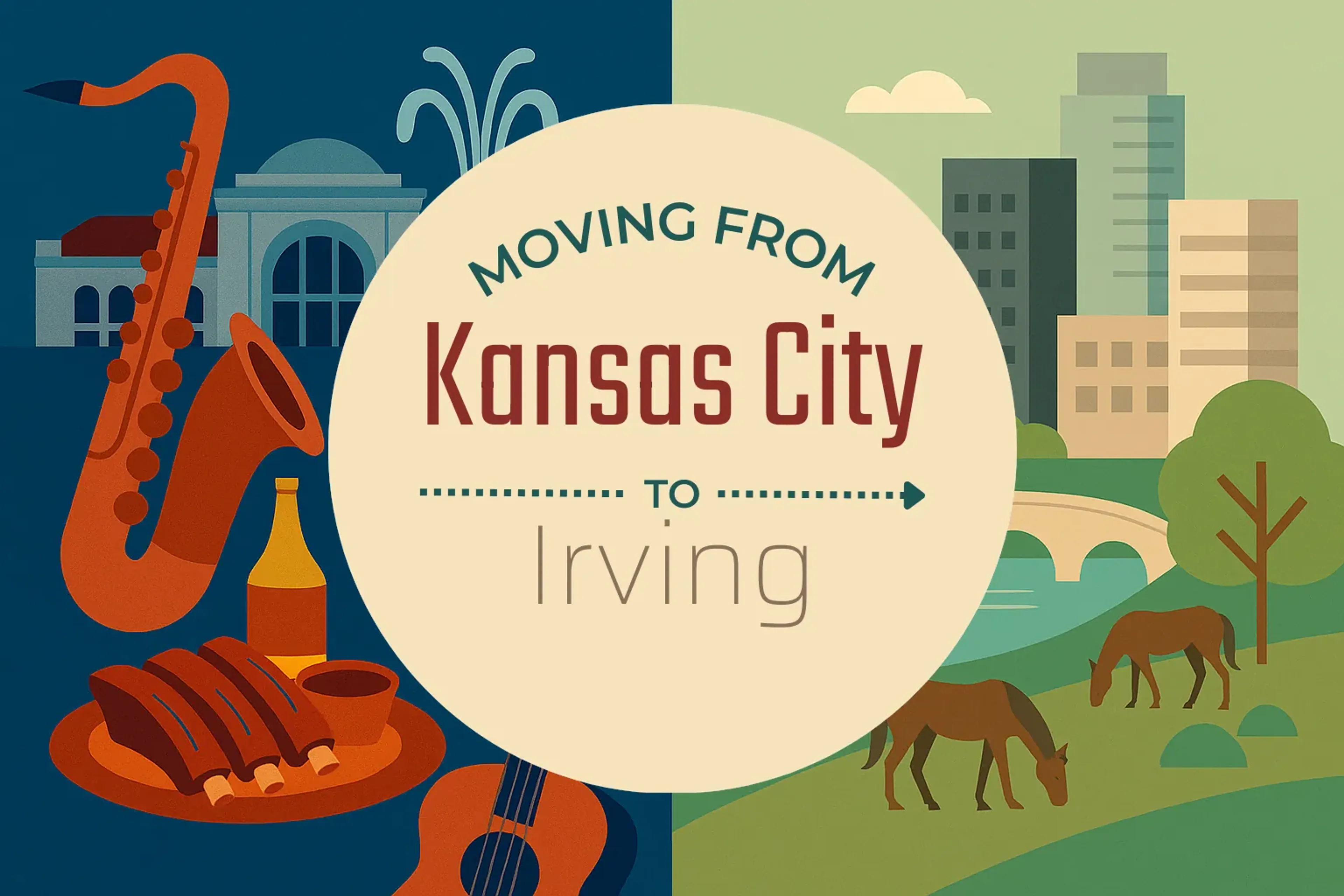 Side-by-side comparison of Kansas City to Irving moving companies