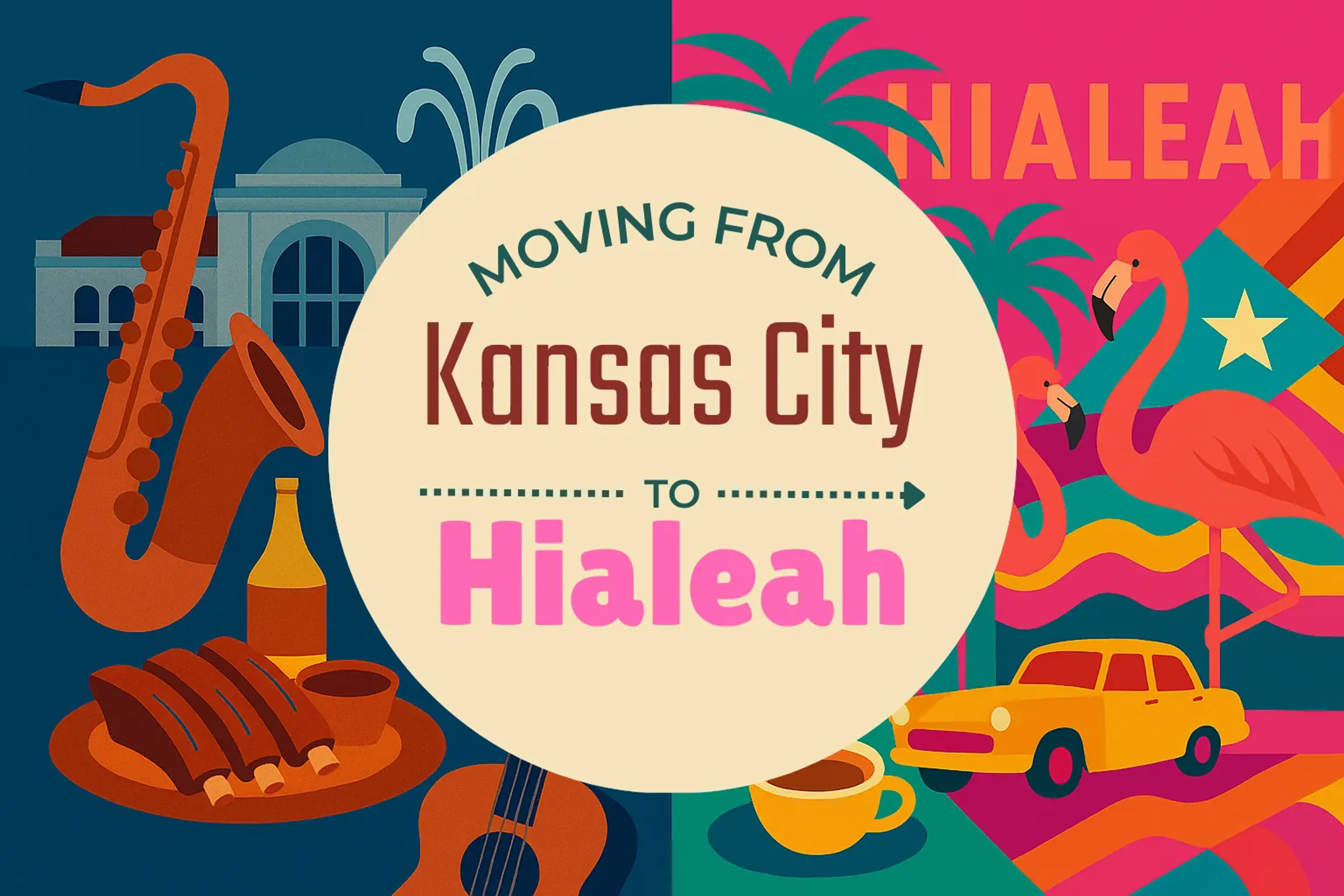 Side-by-side comparison of Kansas City to Hialeah moving companies