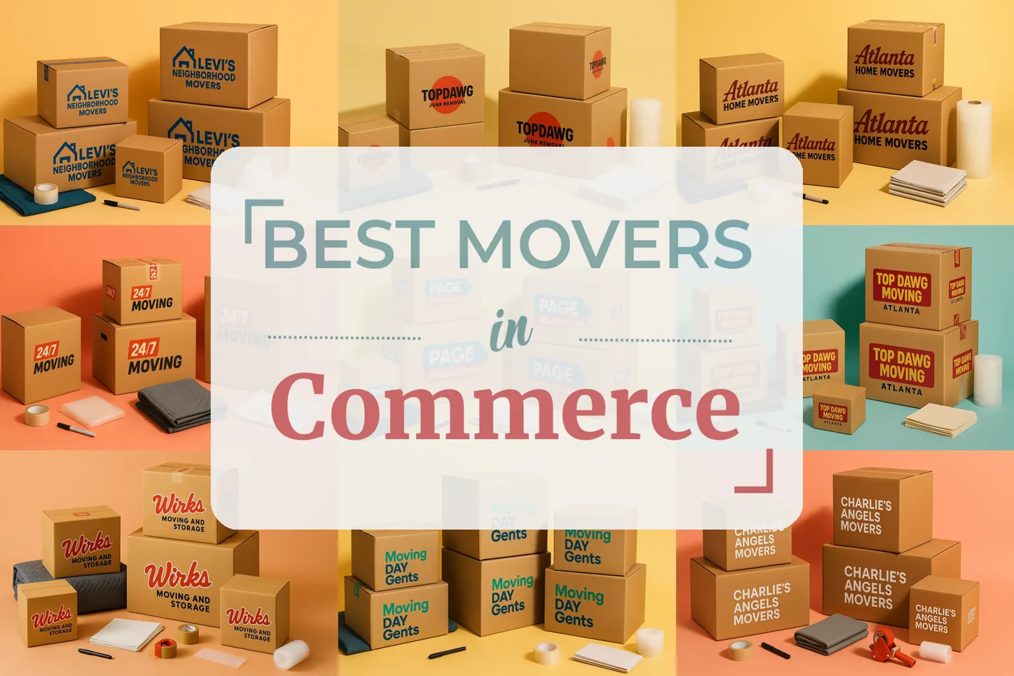Side-by-side comparison of Commerce moving companies