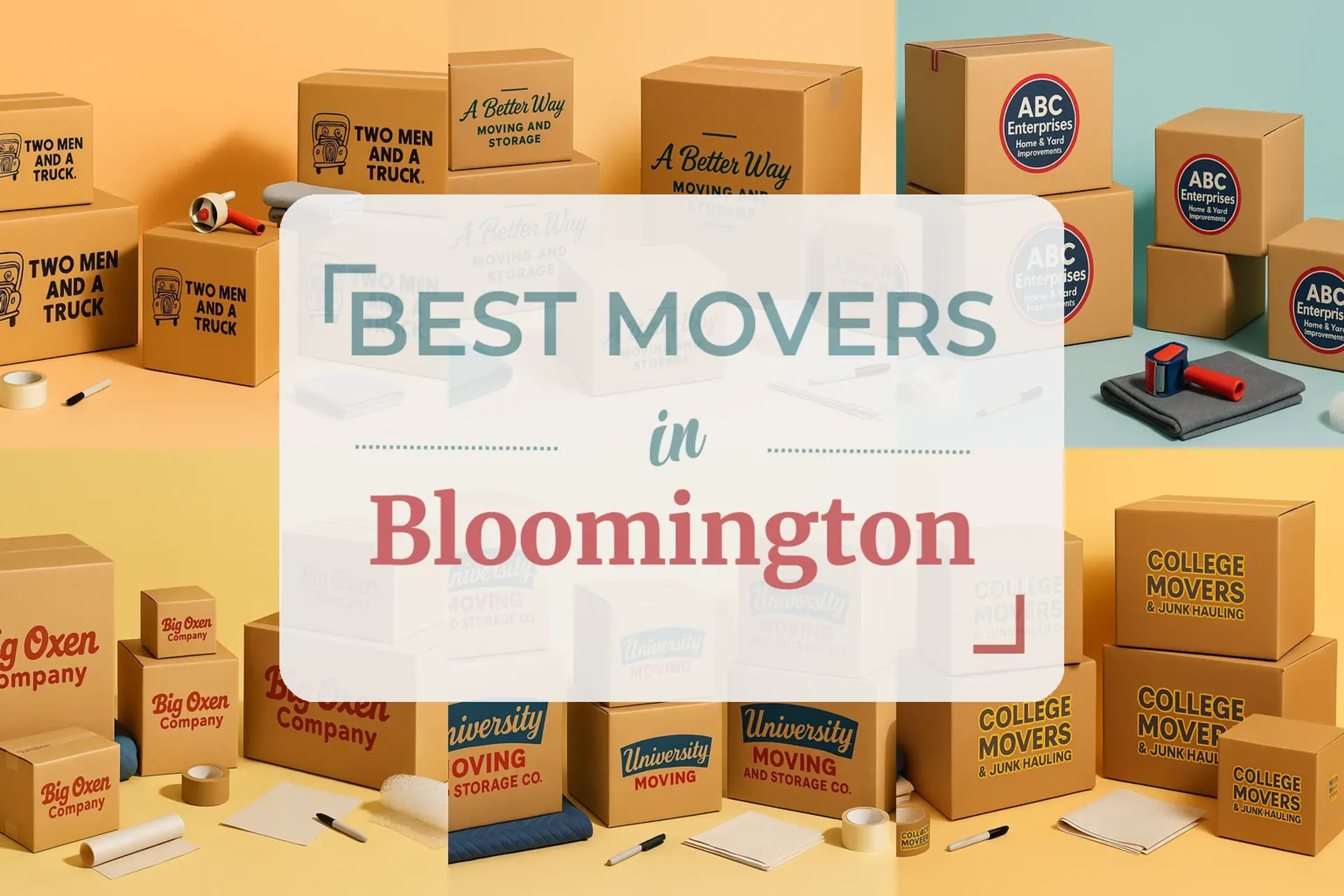 Side-by-side comparison of Bloomington moving companies