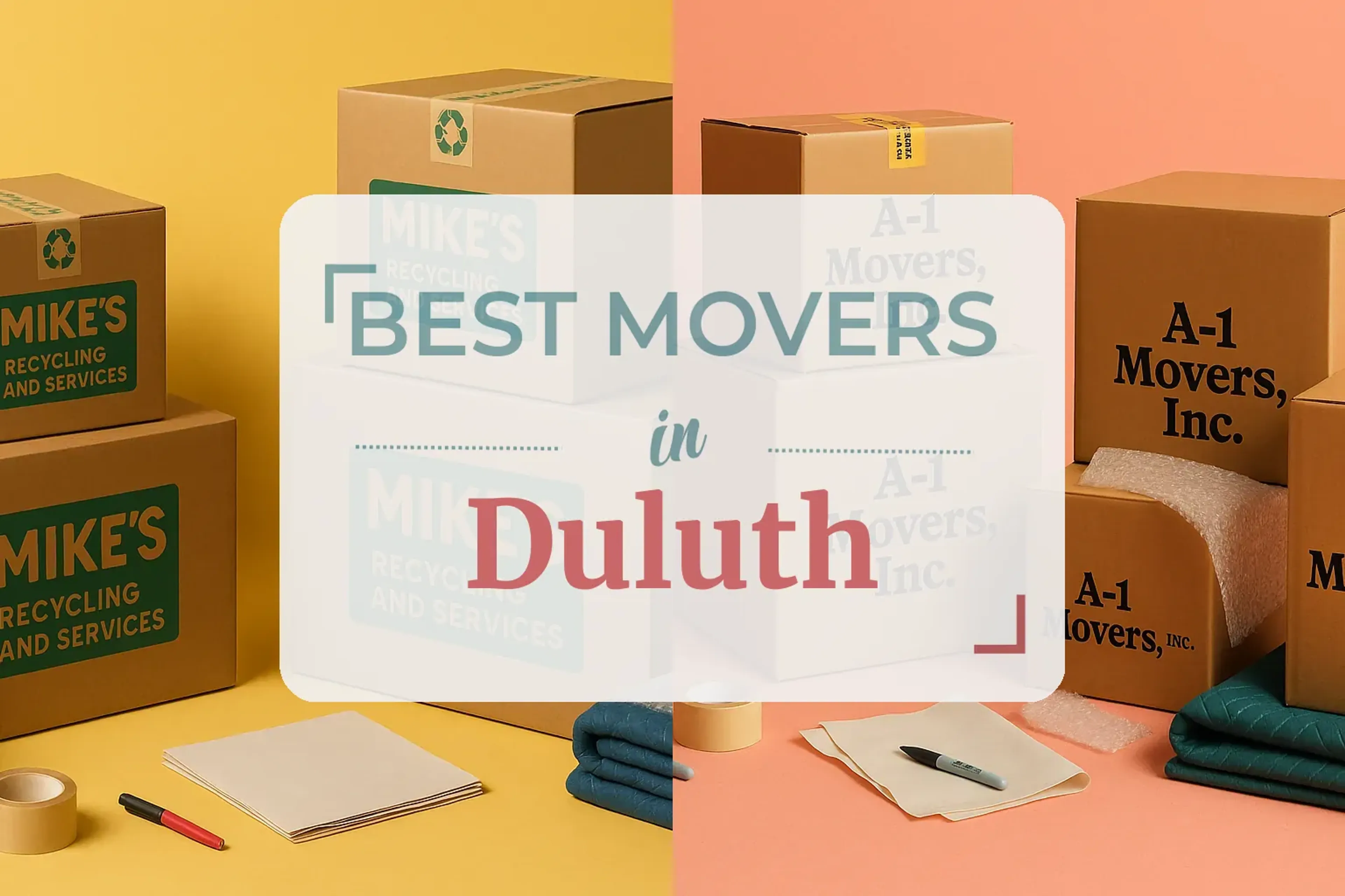 Side-by-side comparison of Duluth moving companies