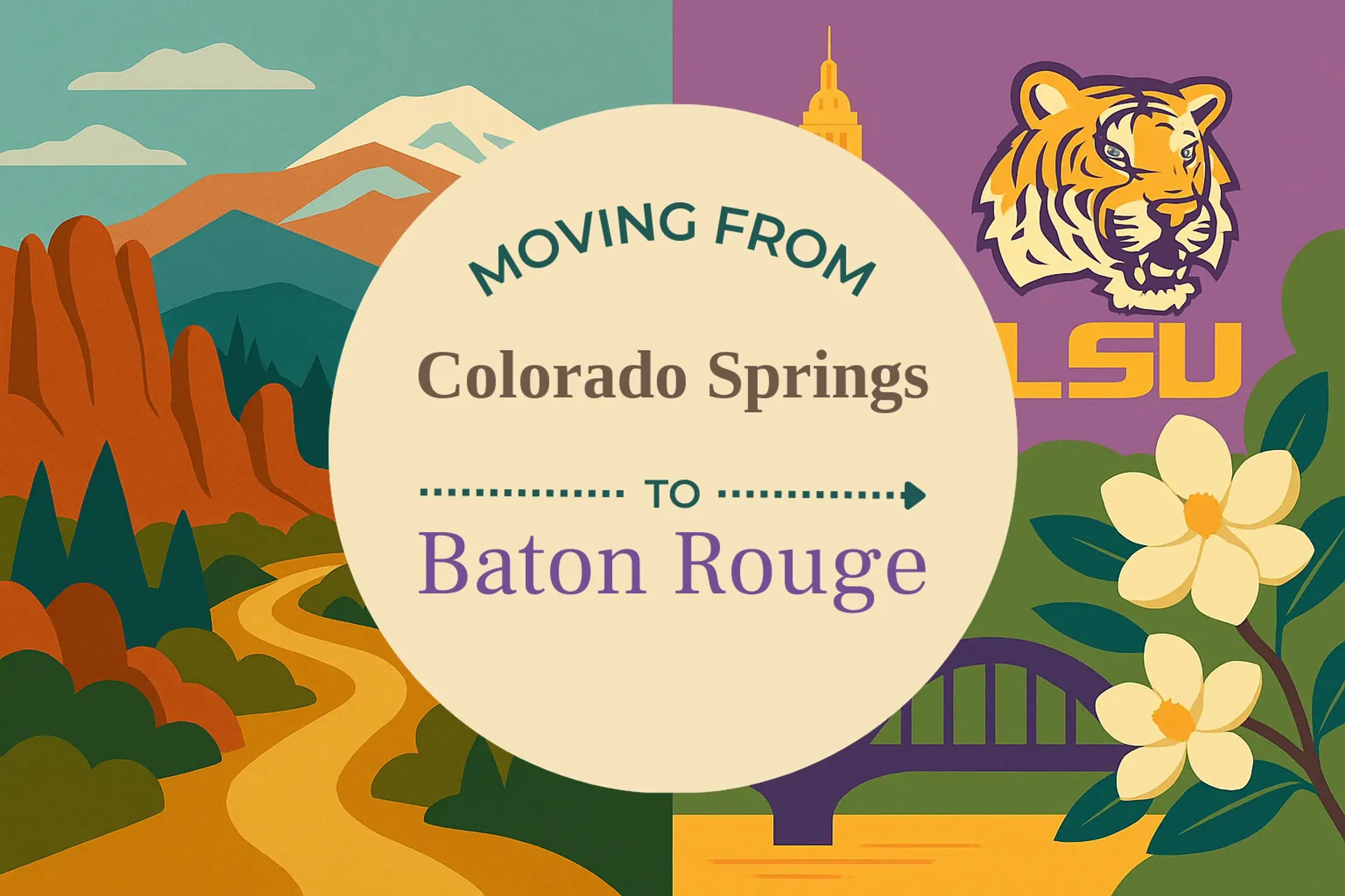 Side-by-side comparison of Colorado Springs to Baton Rouge moving companies