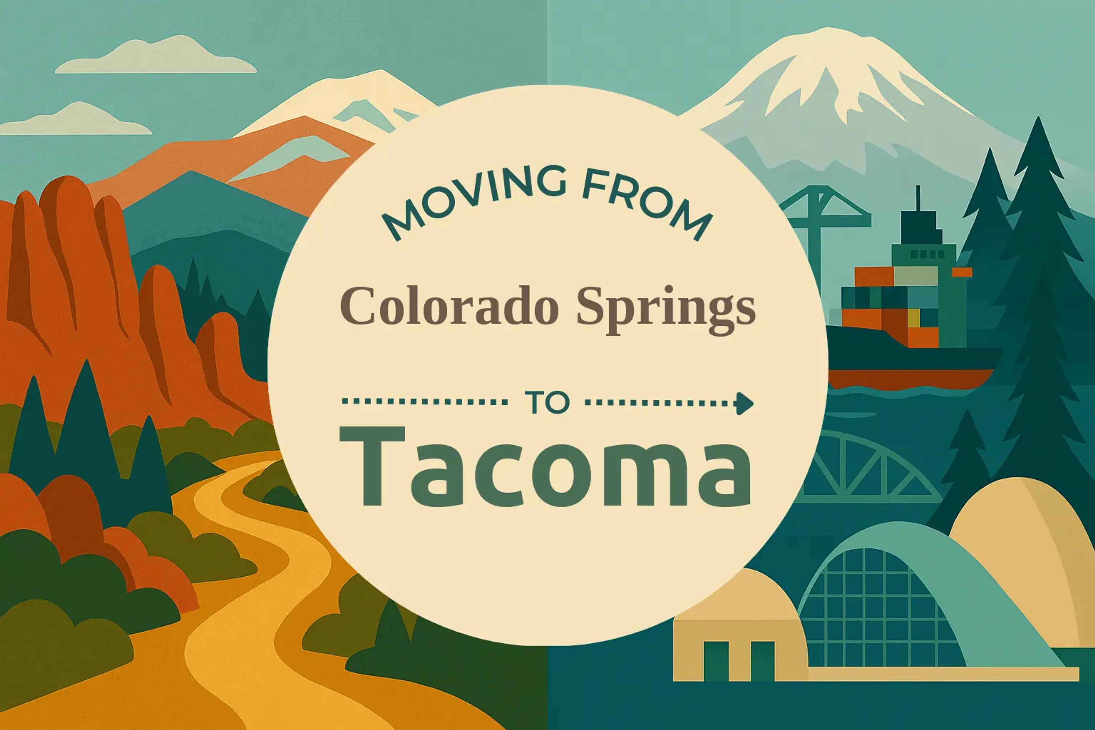 Side-by-side comparison of Colorado Springs to Tacoma moving companies