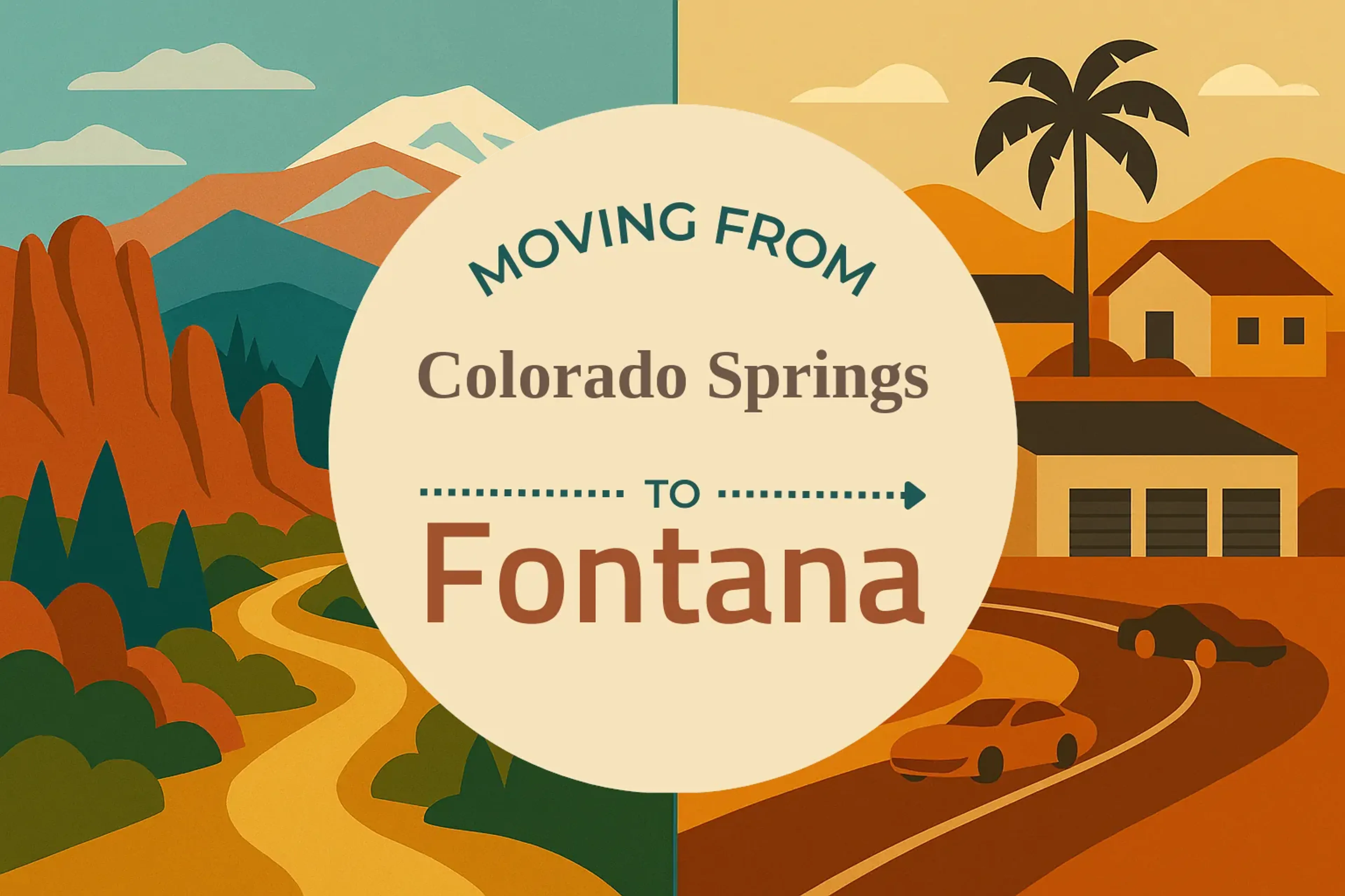 Side-by-side comparison of Colorado Springs to Fontana moving companies