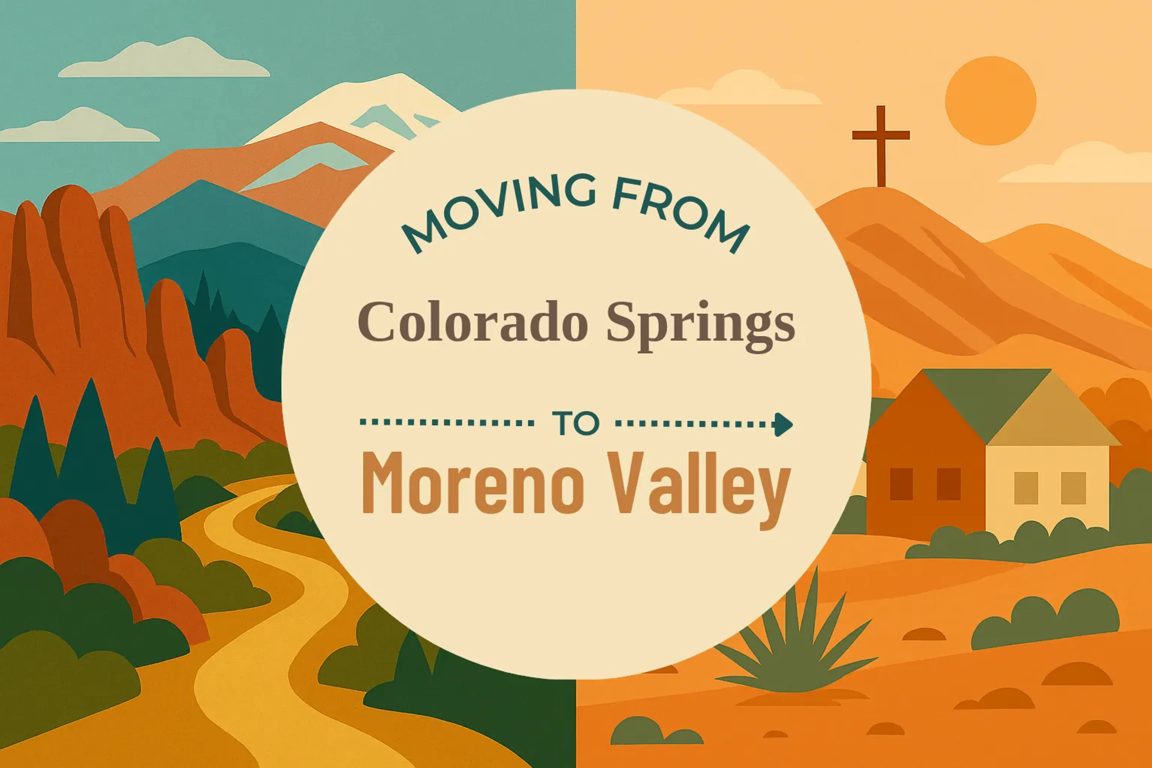 Side-by-side comparison of Colorado Springs to Moreno Valley moving companies