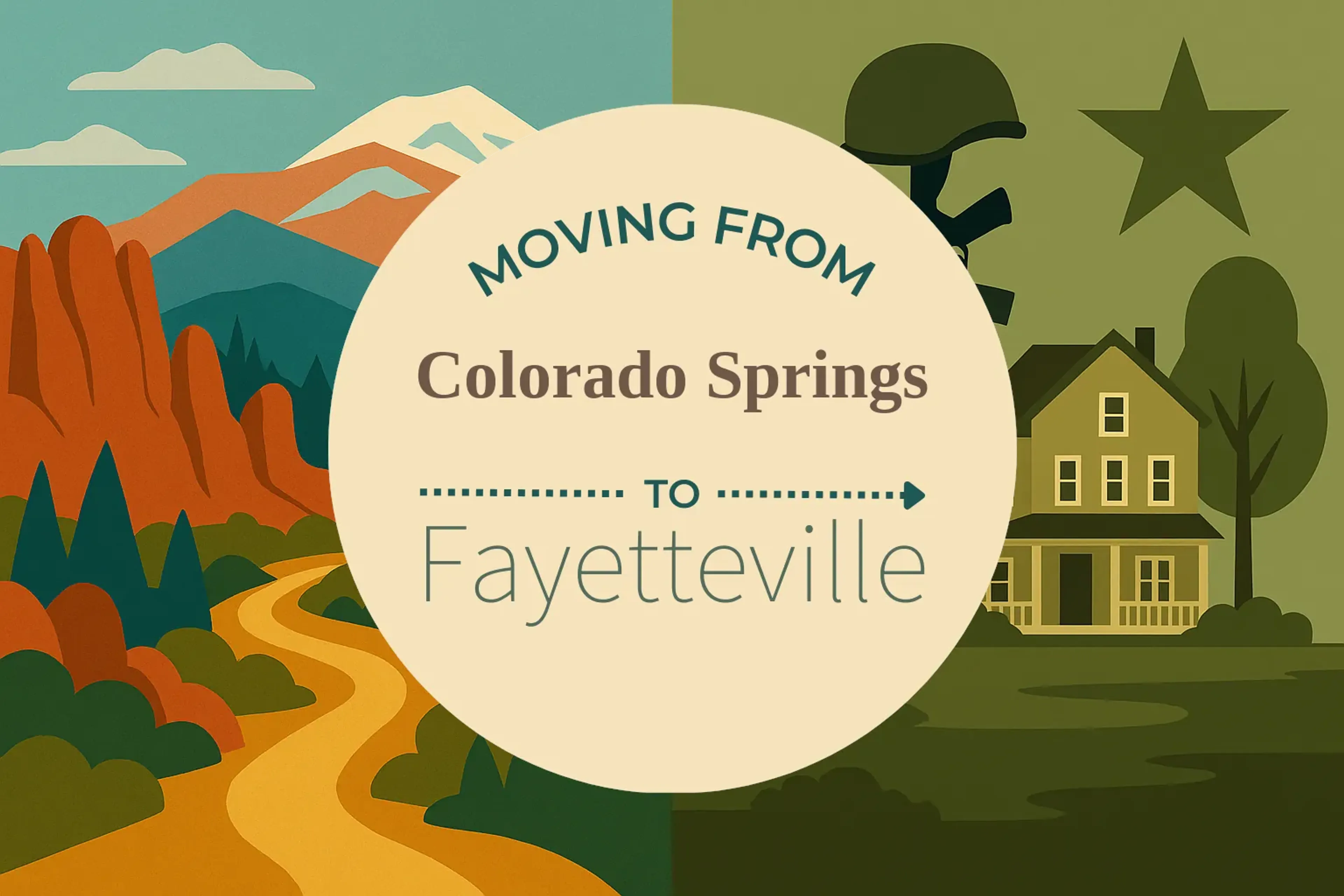 Side-by-side comparison of Colorado Springs to Fayetteville moving companies