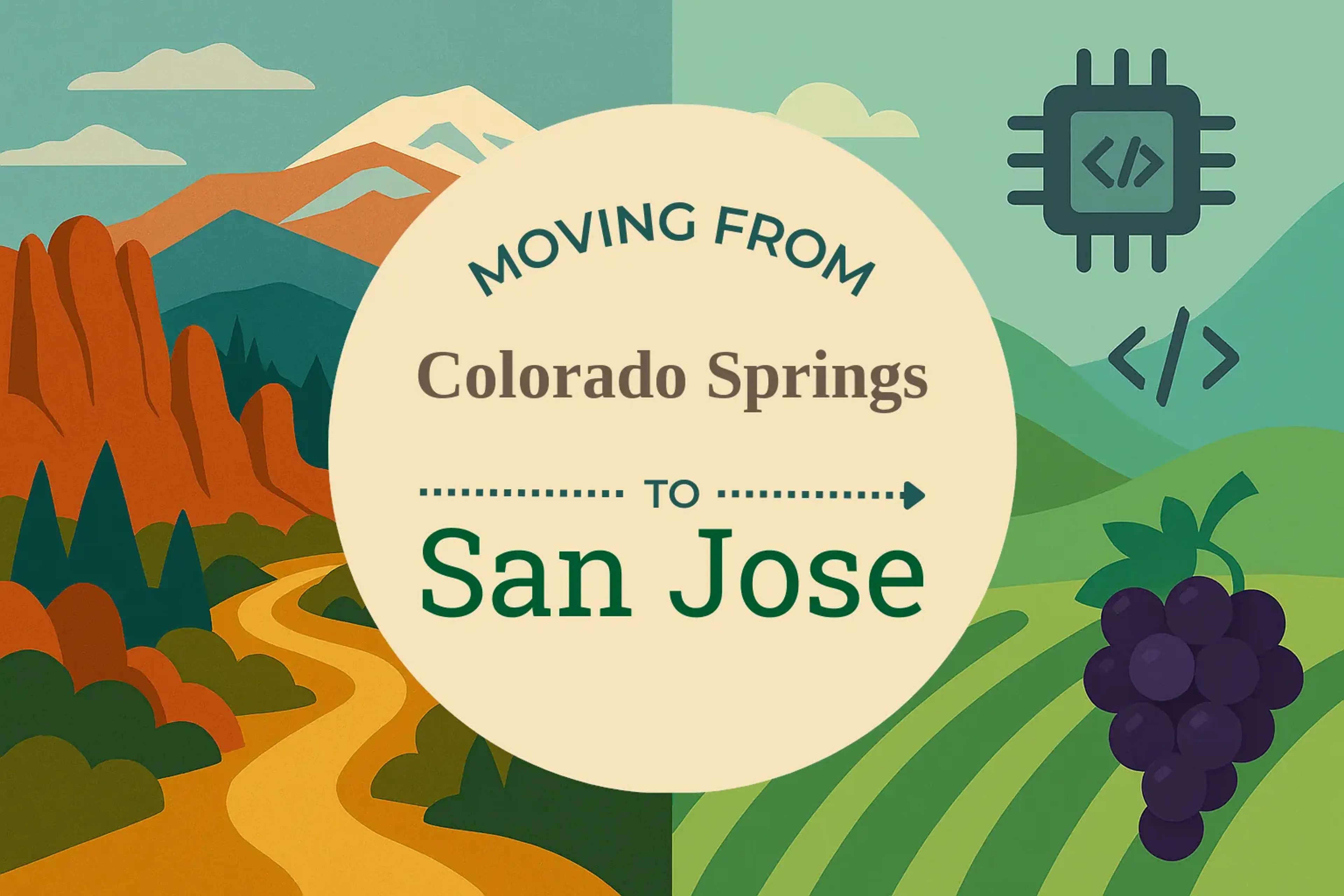 Side-by-side comparison of Colorado Springs to San Jose moving companies
