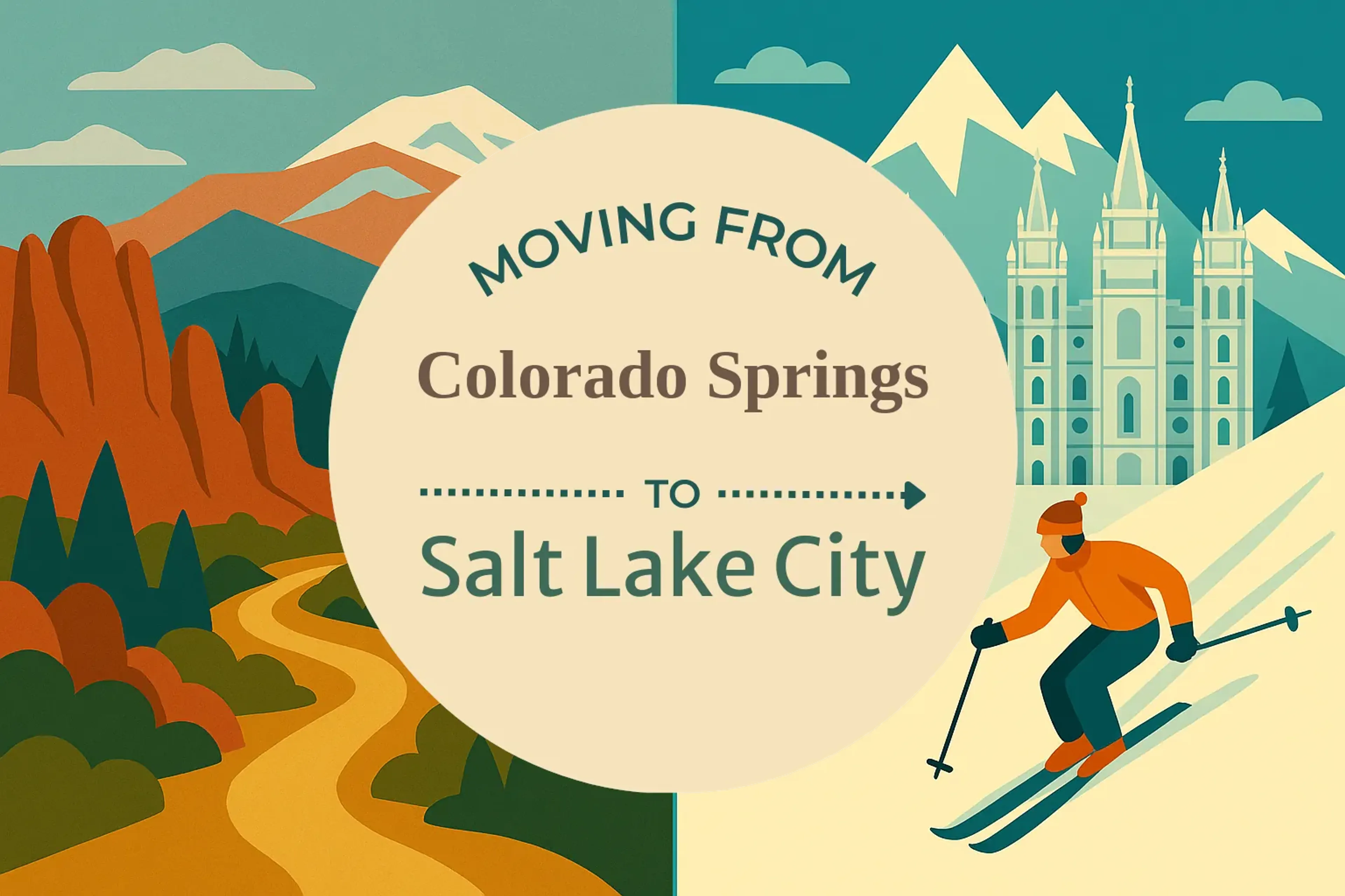 Side-by-side comparison of Colorado Springs to Salt Lake City moving companies