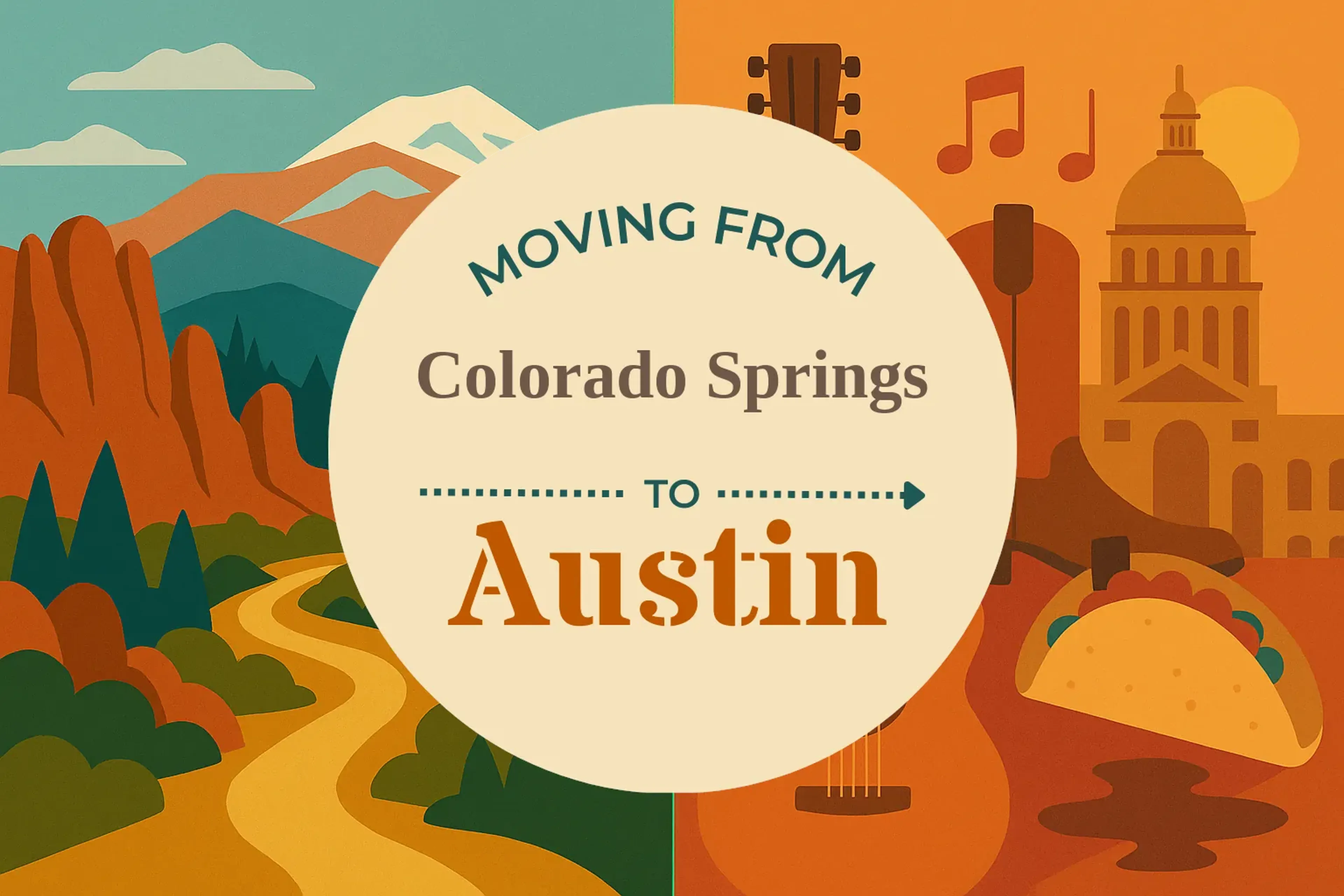 Side-by-side comparison of Colorado Springs to Austin moving companies