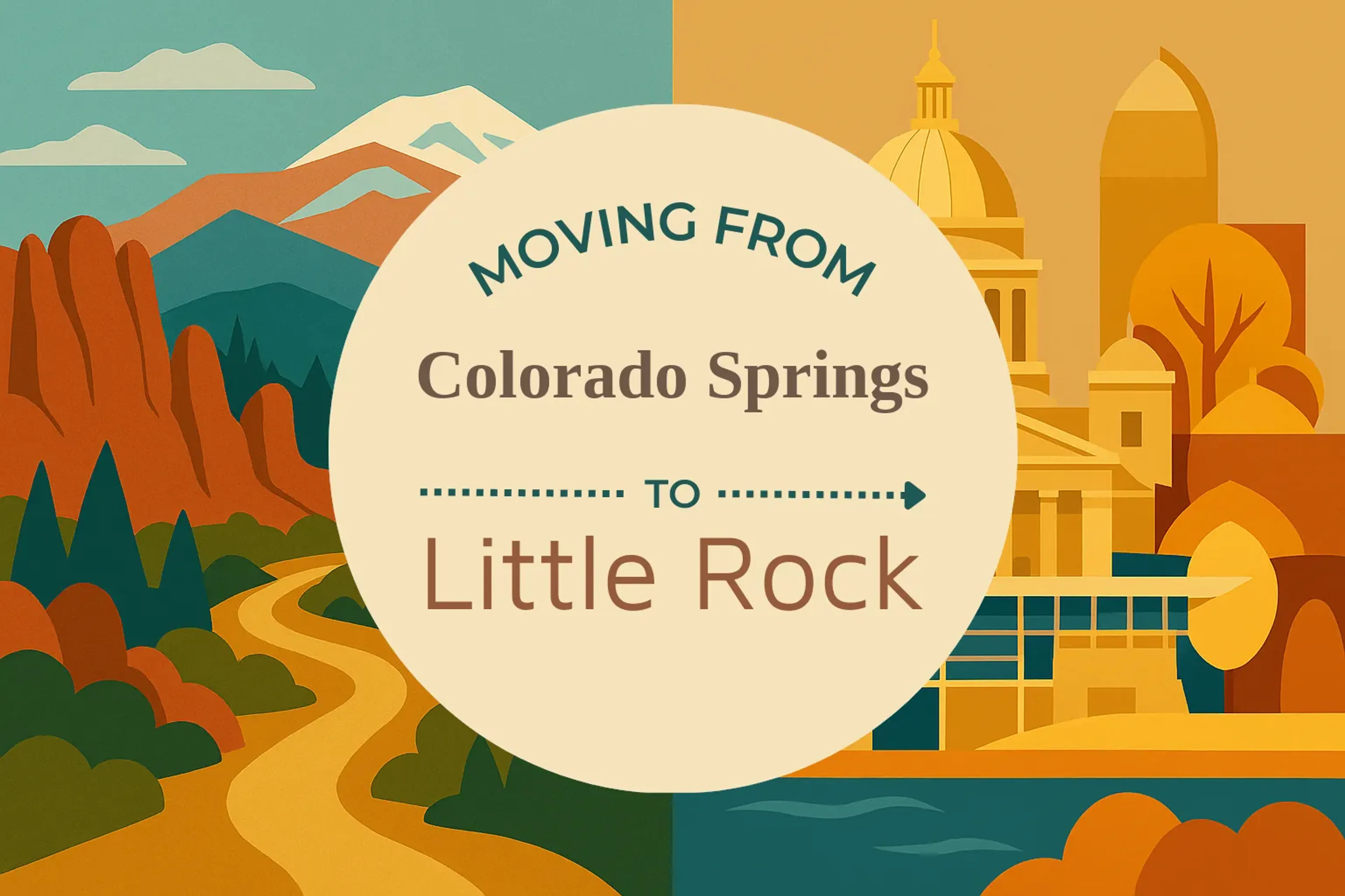 Side-by-side comparison of Colorado Springs to Little Rock moving companies