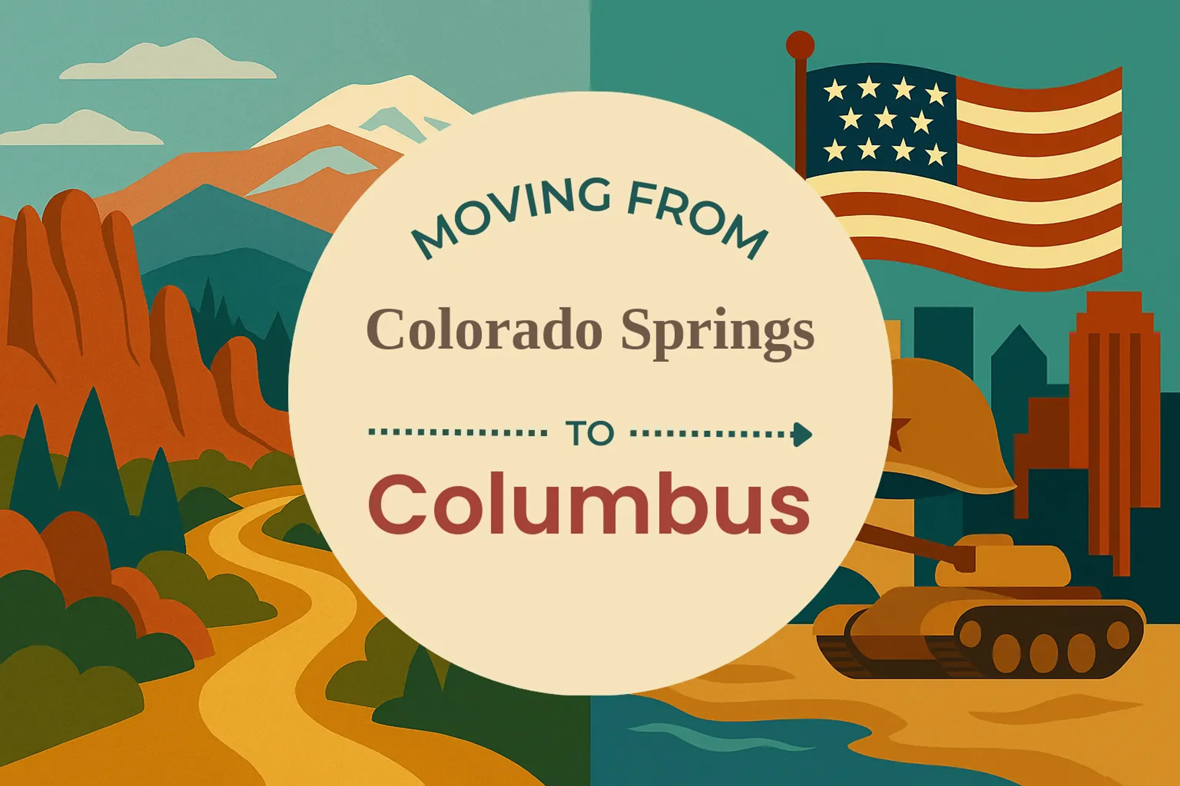 Side-by-side comparison of Colorado Springs to Columbus moving companies