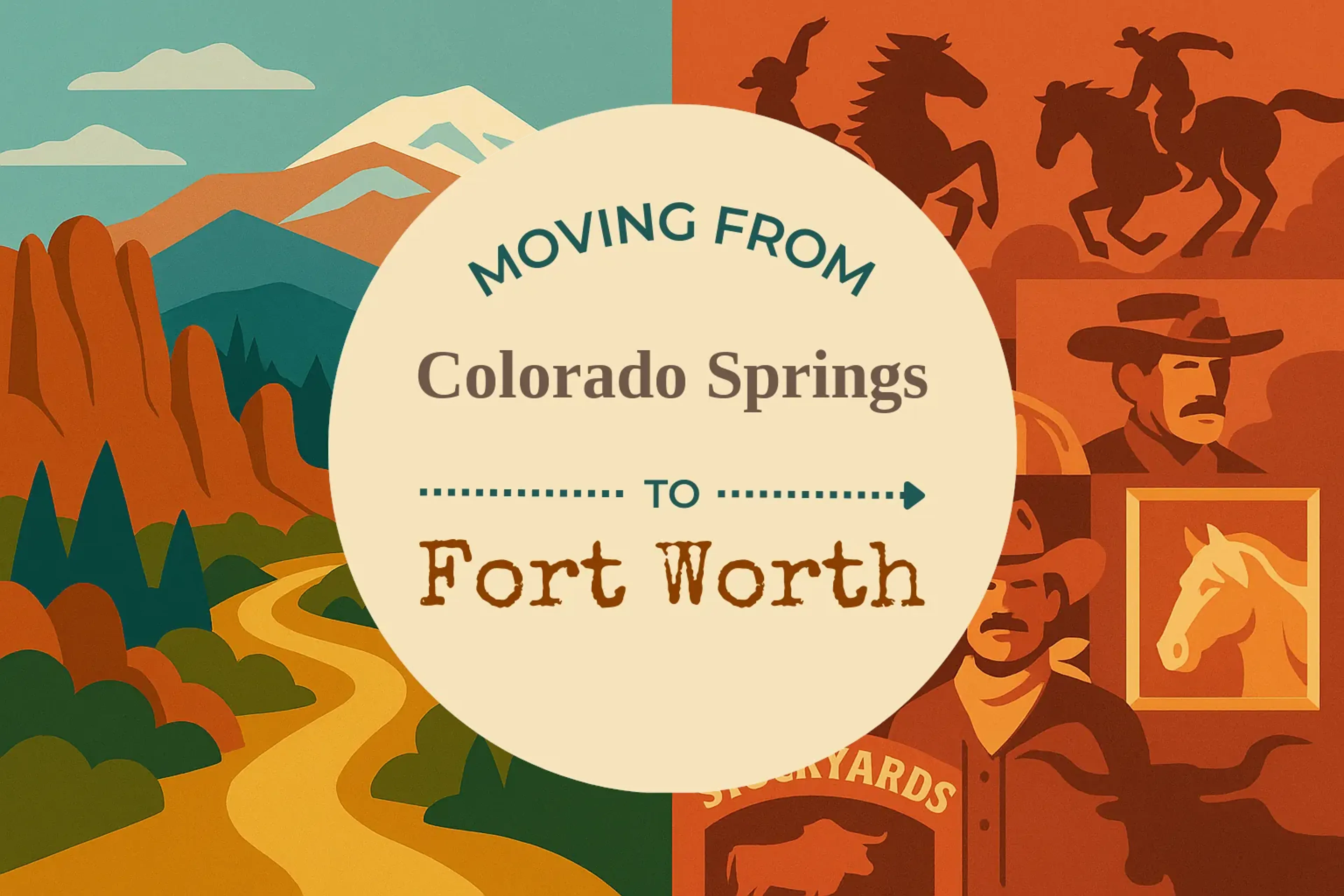 Side-by-side comparison of Colorado Springs to Fort Worth moving companies