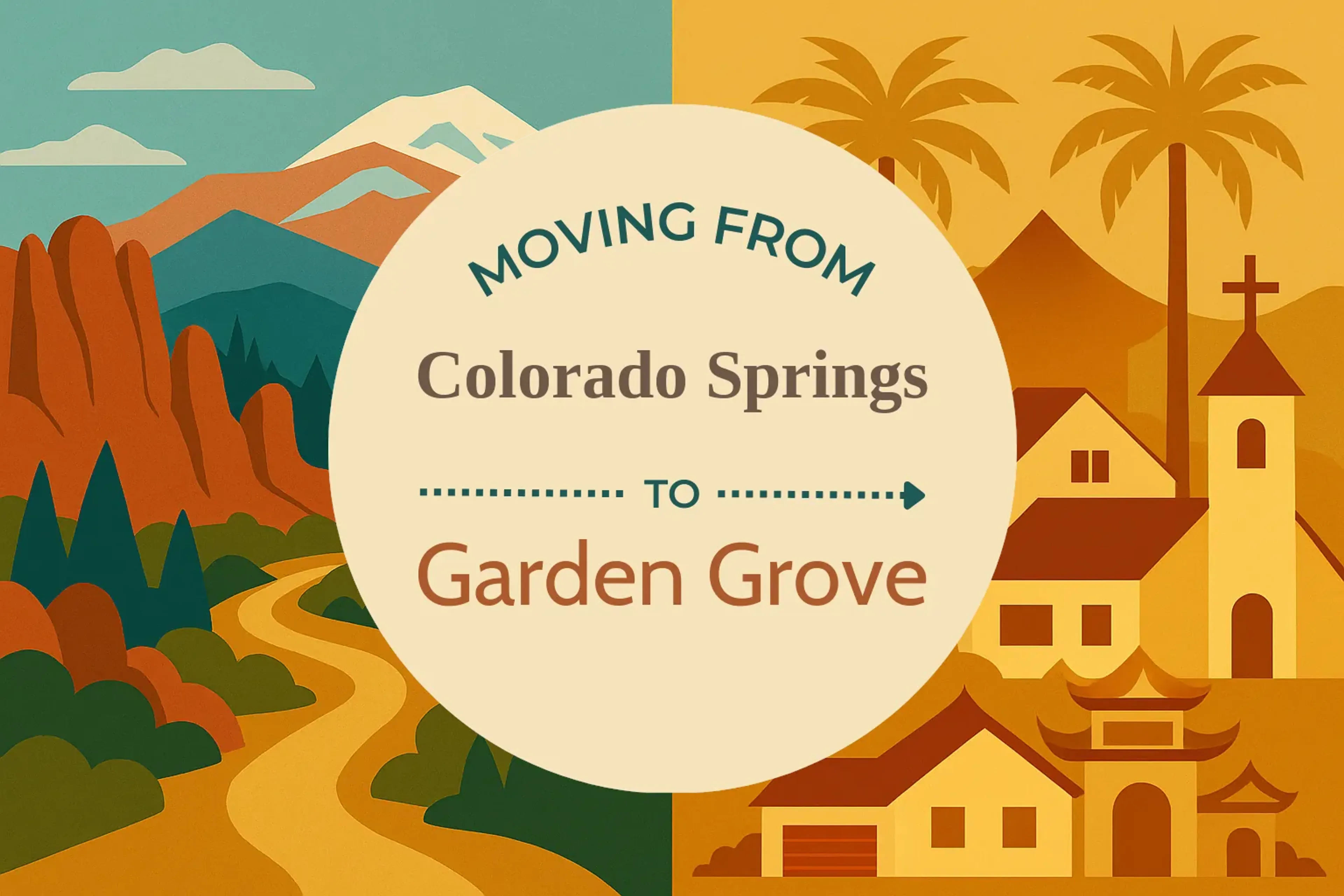 Side-by-side comparison of Colorado Springs to Garden Grove moving companies