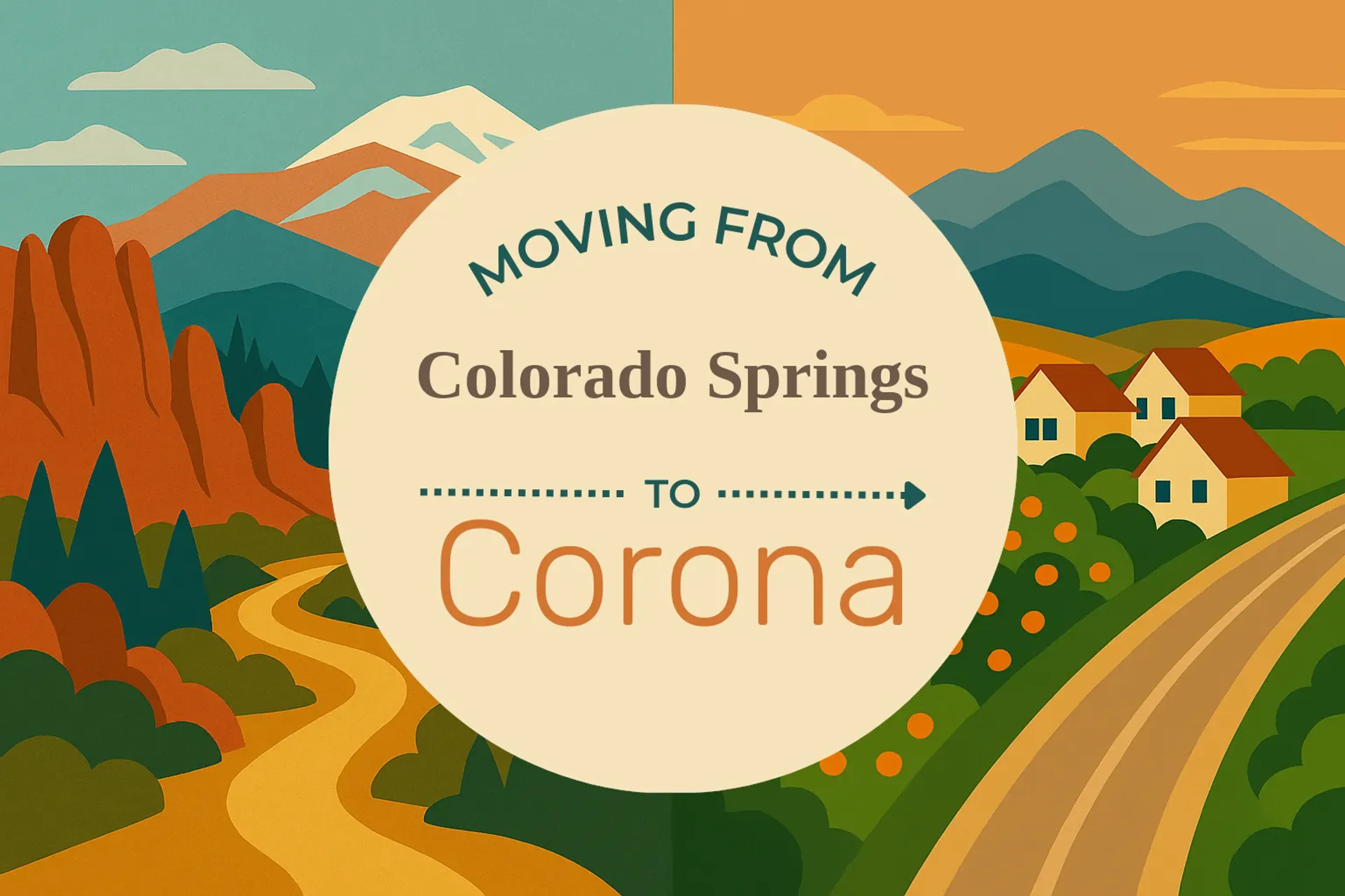 Side-by-side comparison of Colorado Springs to Corona moving companies