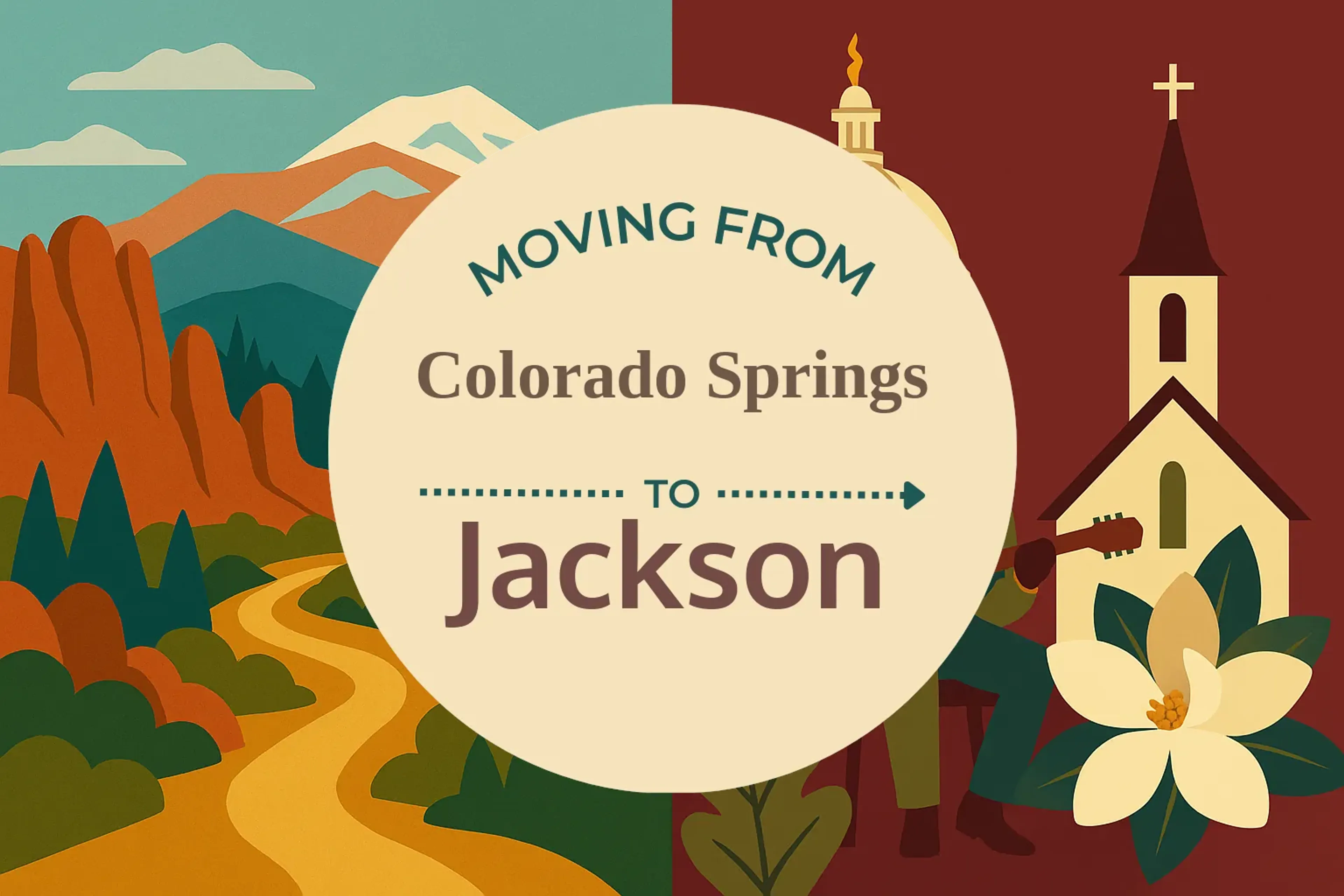 Side-by-side comparison of Colorado Springs to Jackson moving companies
