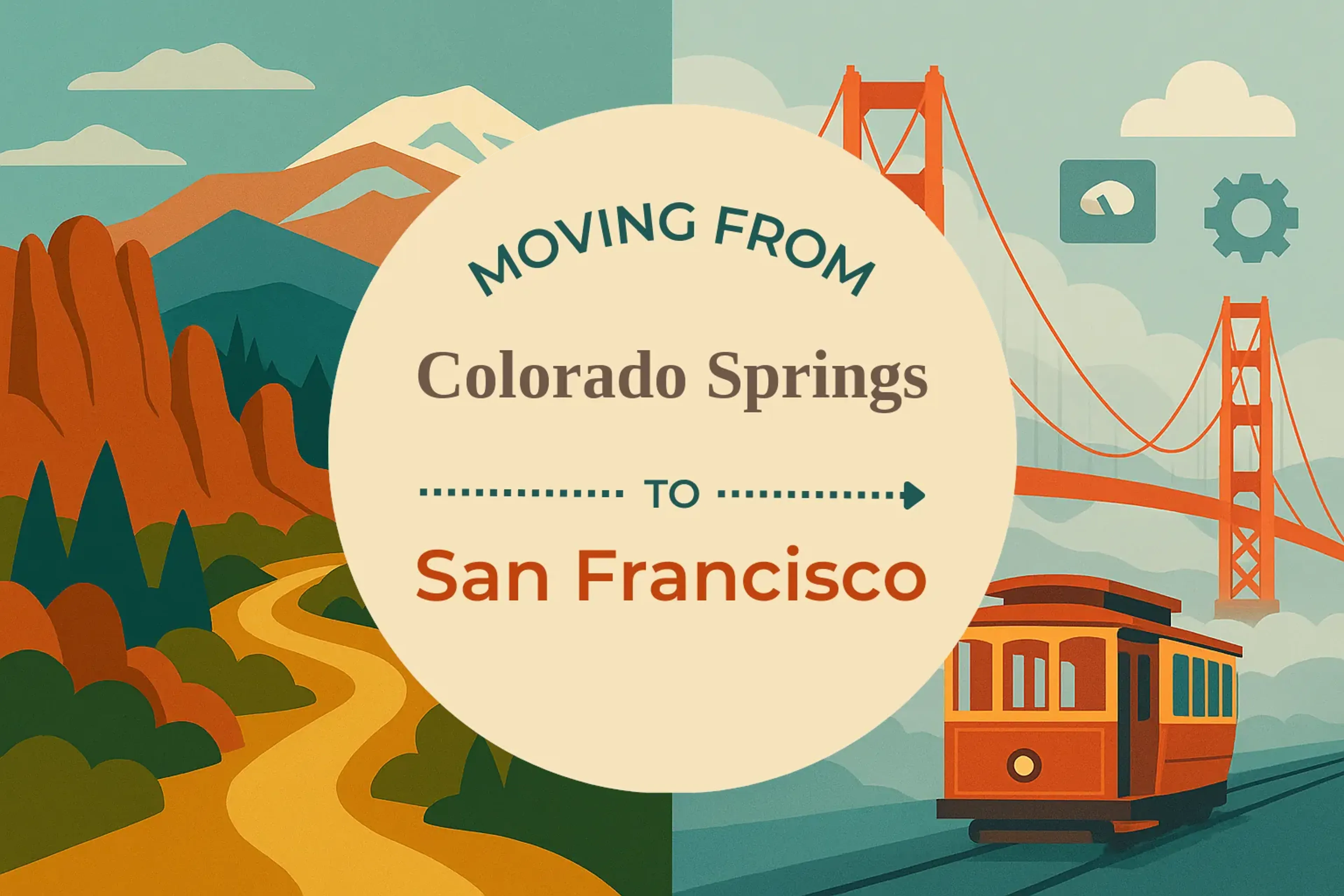 Side-by-side comparison of Colorado Springs to San Francisco moving companies