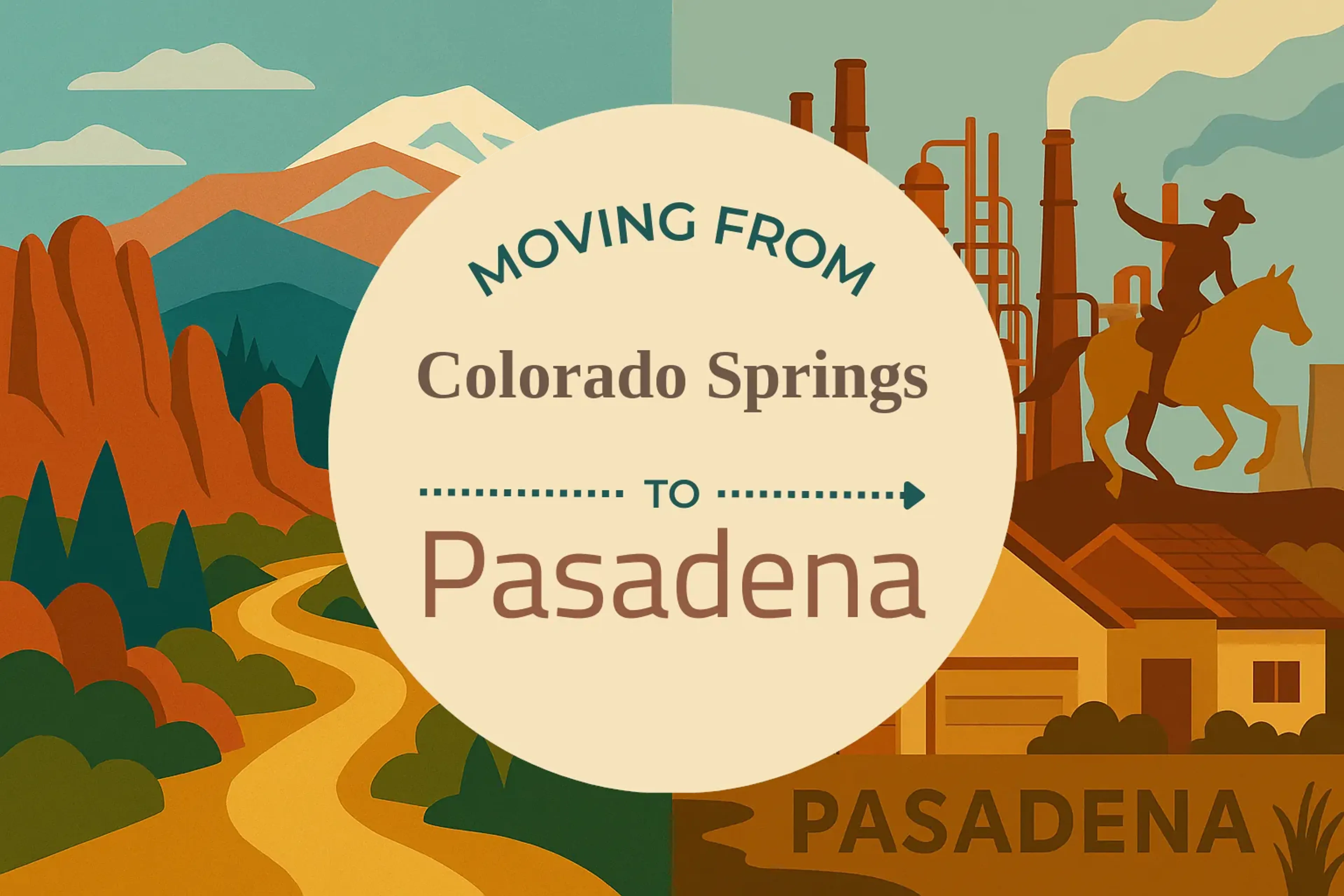Side-by-side comparison of Colorado Springs to Pasadena moving companies